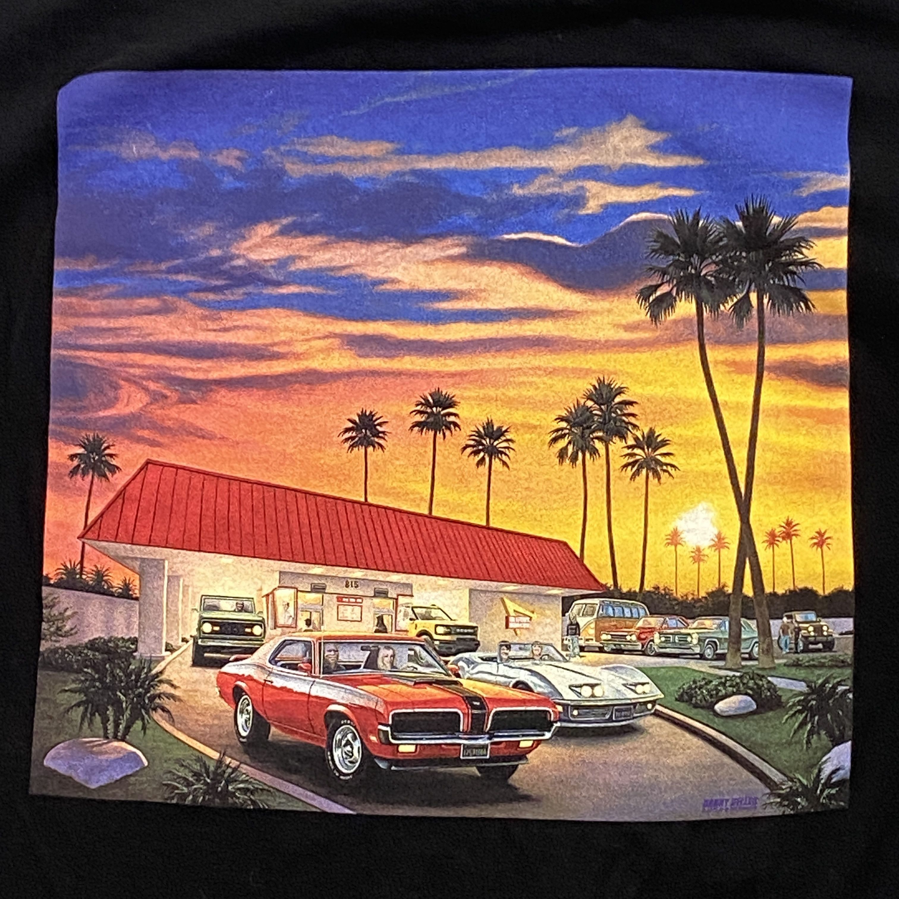 Vintage IN N OUT ARIZONA T Shirt Men MUSCLE CAR SUNSET Short Sleeve Size US L / EU 52-54 / 3 - 2 Thumbnail
