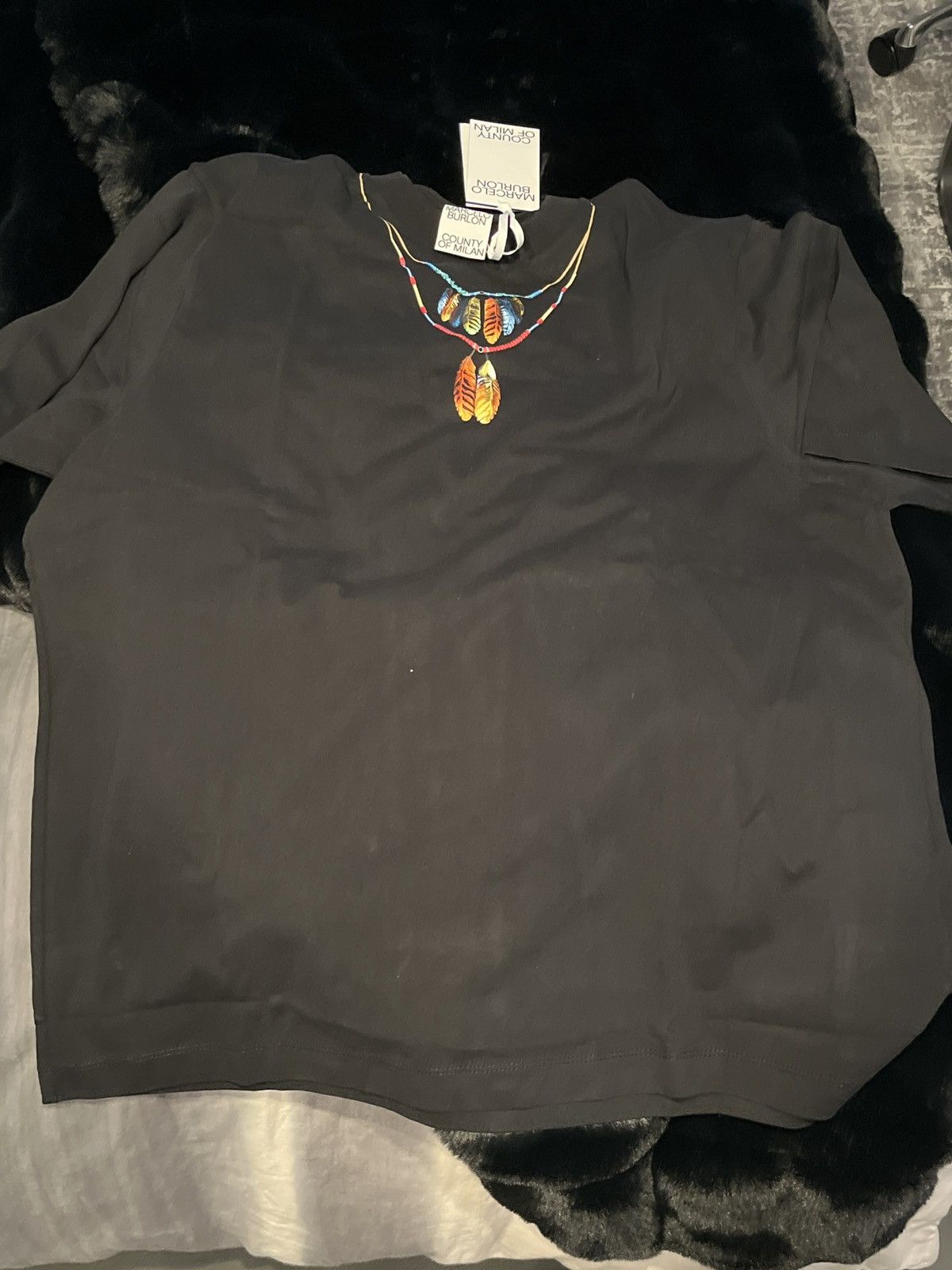 Marcelo Burlon Marcelo Burlon Black Tee Size US L / EU 52-54 / 3 - 3 Thumbnail