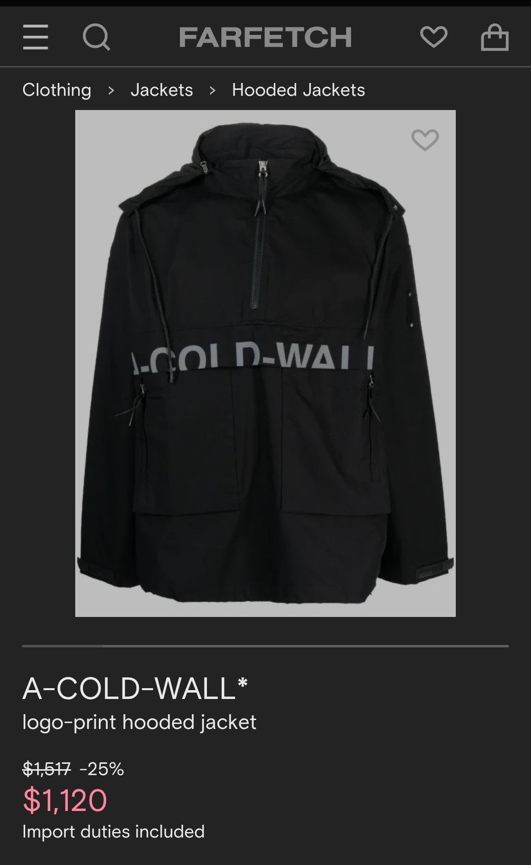 A-COLD-WALL* A-Cold-Wall* logo printed hooded Jacket Size US L / EU 52-54 / 3 - 1 Thumbnail