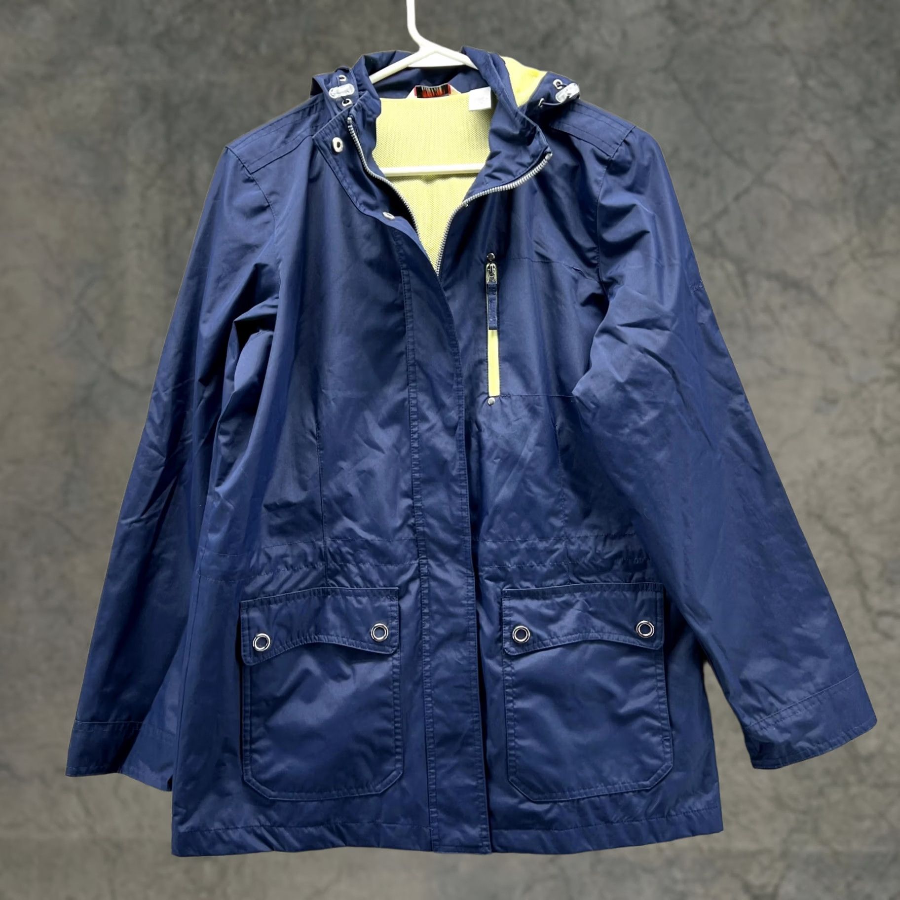 Izod IZOD Windbreaker Jacket Men Small Blue Navy Full Zip Hoodie Polyester Field Regular Size S Size US S / EU 44-46 / 1 - 1 Thumbnail