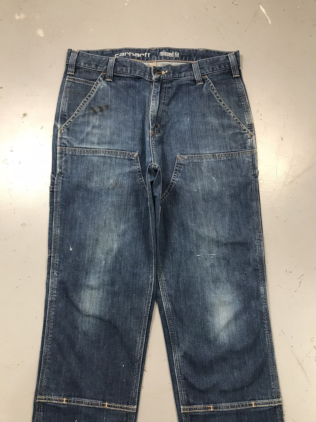 Carhartt Vintage Carhartt double knee relaxed fit denim workwear Size US 34 / EU 50 - 4 Thumbnail