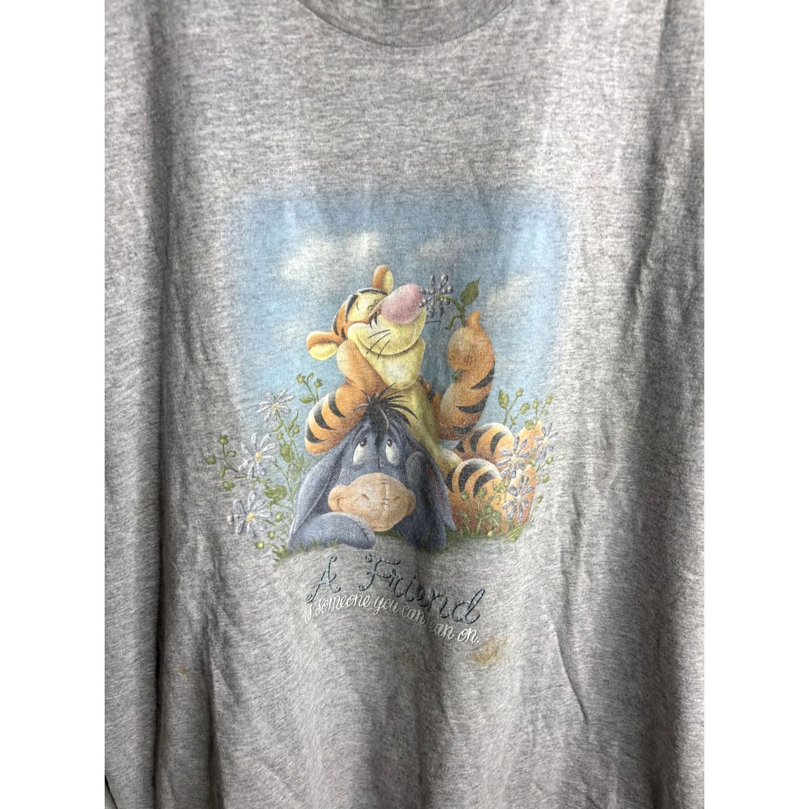Disney Disney Store Shirt Mens Large Gray Tigger Eeyore Friendship Quote Tee T-Shirt Size US L / EU 52-54 / 3 - 2 Thumbnail