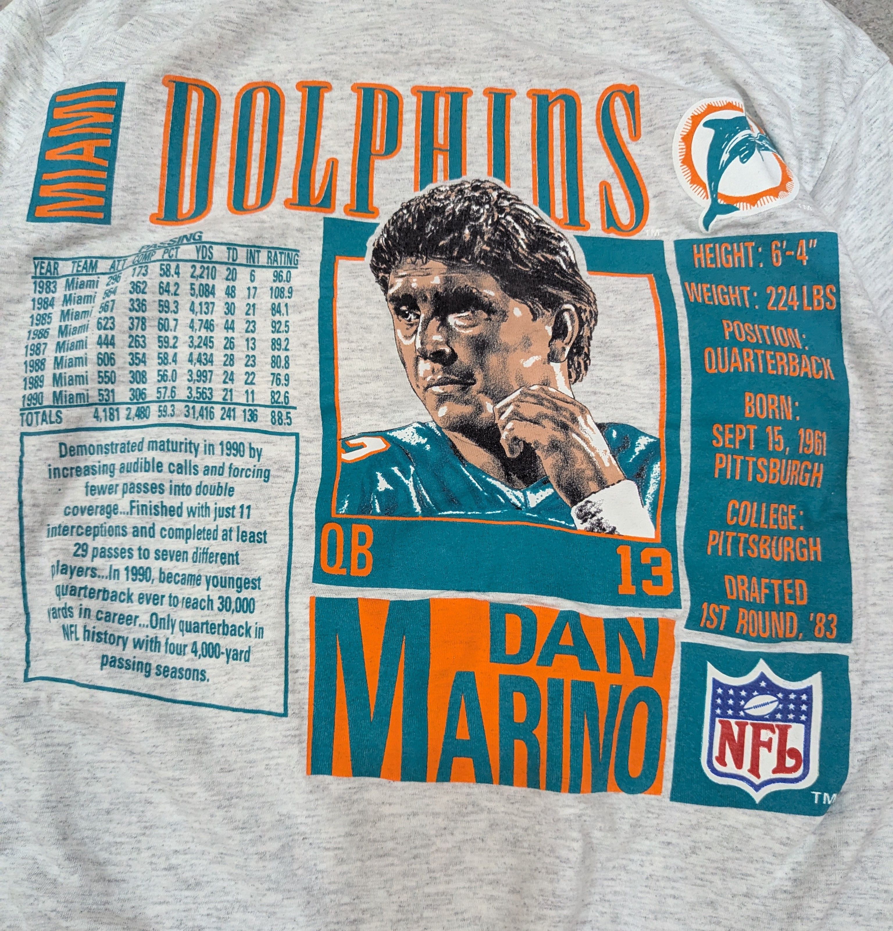 Nutmeg Dan Marino X Miami Dolphins Size US L / EU 52-54 / 3 - 3 Thumbnail
