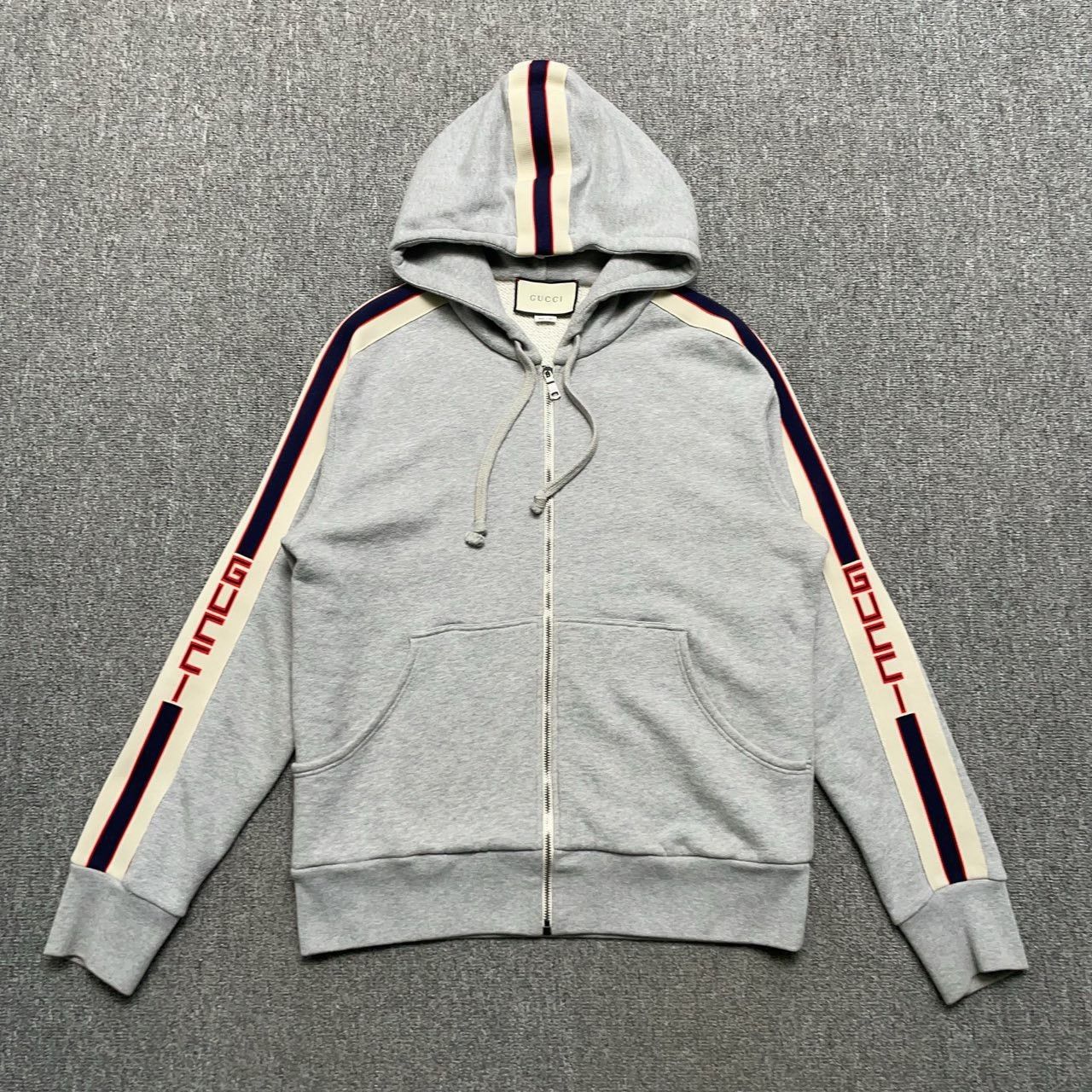 Gucci Gucci Gray logo zipper hooded jacket 2501-Nextarrow Size US M / EU 48-50 / 2 - 1 Thumbnail
