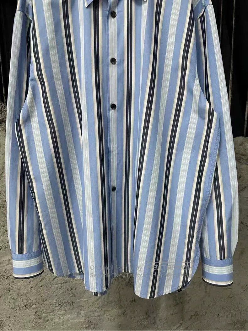 Dries Van Noten Dries Van Noten Blue Shirt Size S / US 4 / IT 40 - 4 Thumbnail