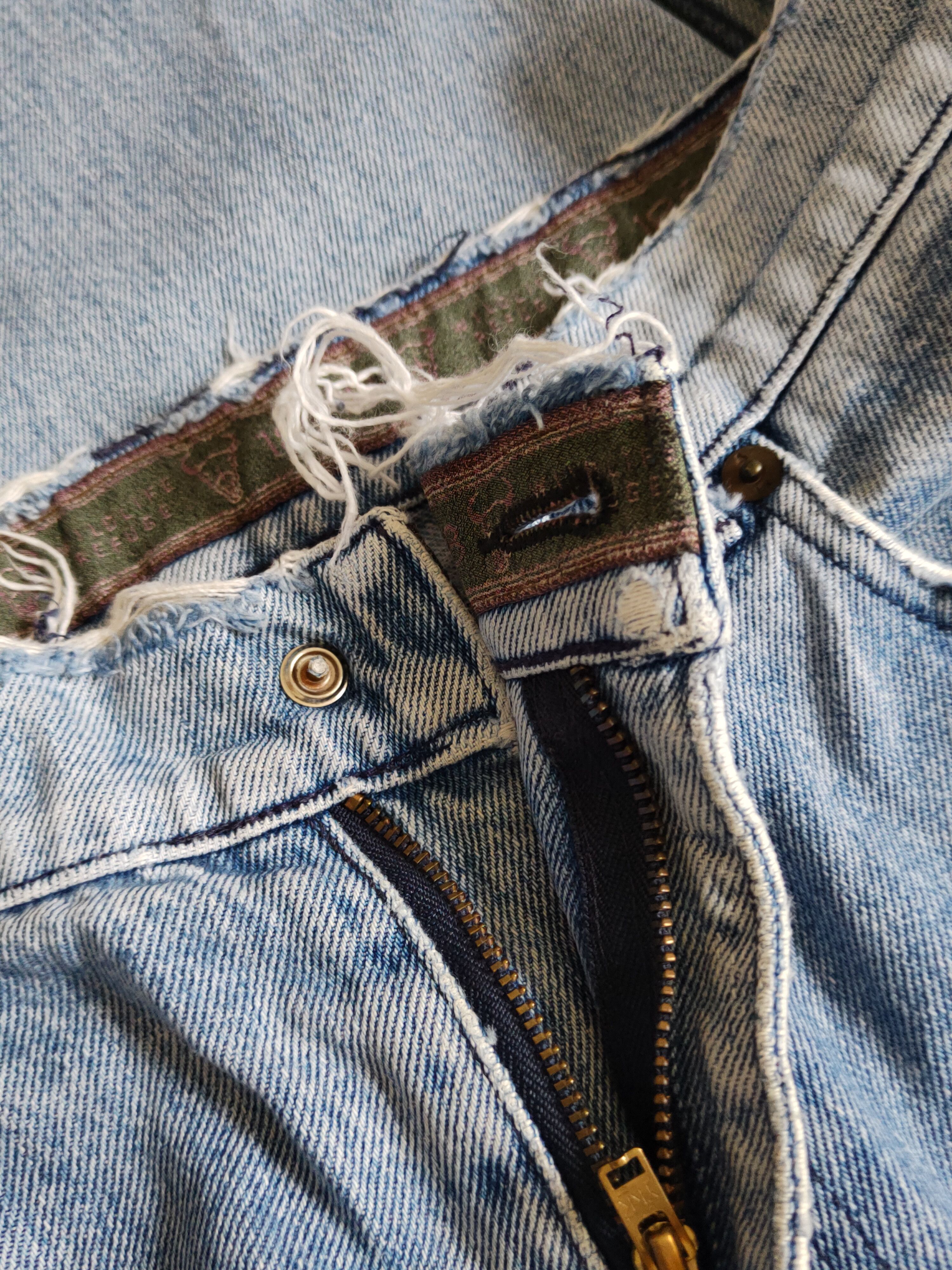 Vintage 18v18 Blue italy vintage Distressed Ripped Jeans #S1628 Size US 29 - 16 Thumbnail