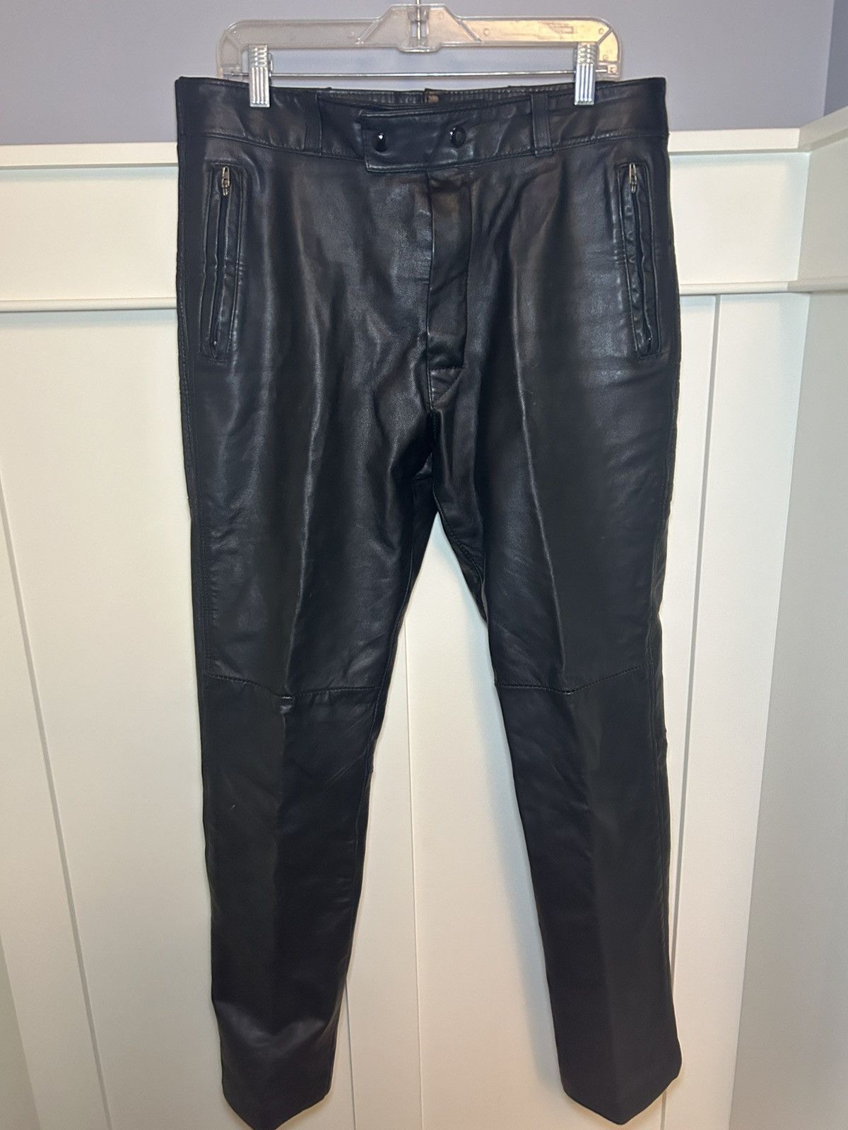 Leather Vintage thick leather racing pants Size US 36 / EU 52 - 1 Thumbnail
