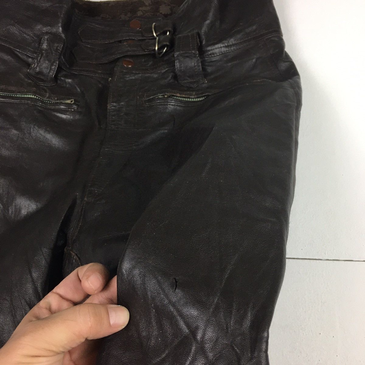 GOREWEAR × Kadoya Vintage Kadoya Leather Biker Pant Size US 33 - 5 Thumbnail