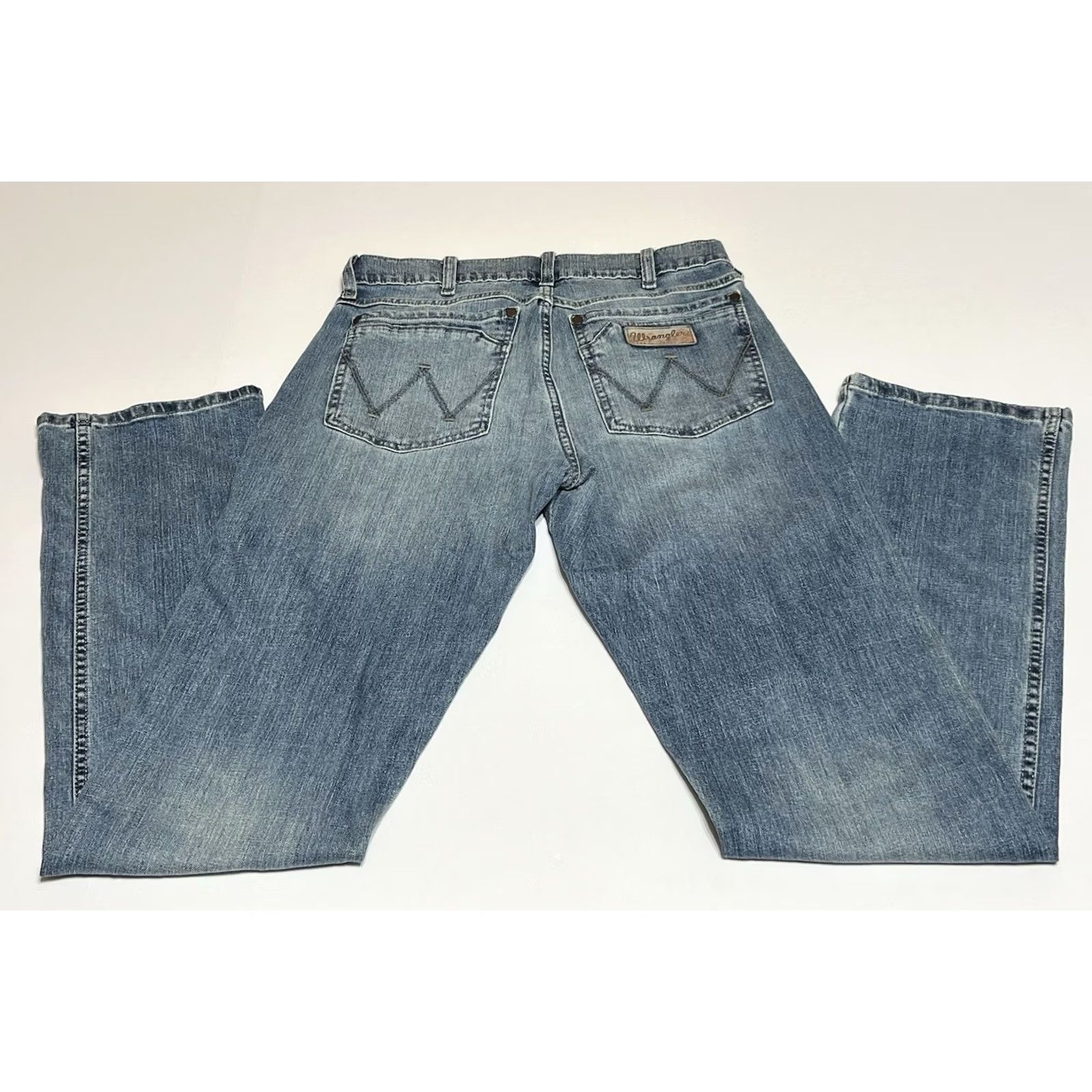Wrangler Wrangler Retro Slim Straight Jeans Mens 30x34 Blue Denim Stretch Size US 30 / EU 46 - 2 Thumbnail
