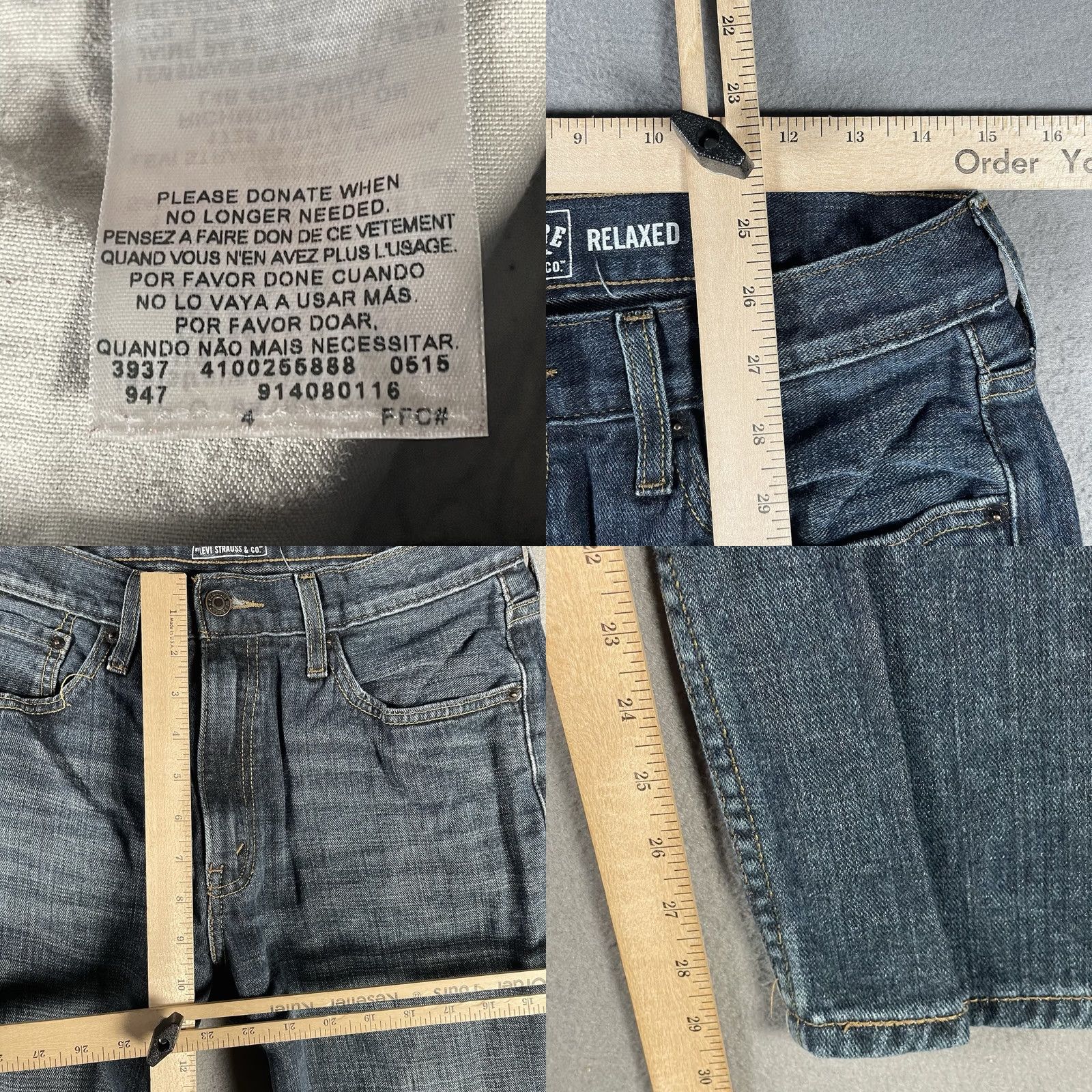 Levi's Levi's Signature Relaxed Fit Jeans Mens 32x32 Blue Denim Distressed Workwear Jeans Regular 5-Pocket Mens USA 90s Theme Size US 32 / EU 48 - 8 Thumbnail