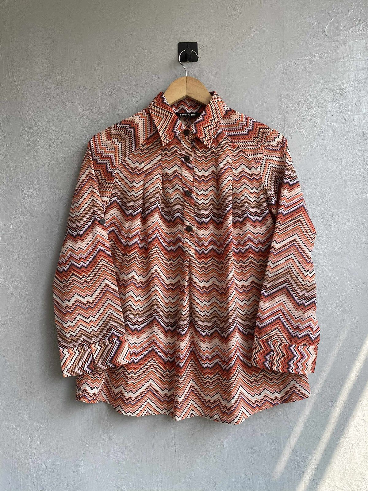 Kansai Yamamoto Kansai Bis Zigzag Print Shirt Size US M / EU 48-50 / 2 - 1 Thumbnail