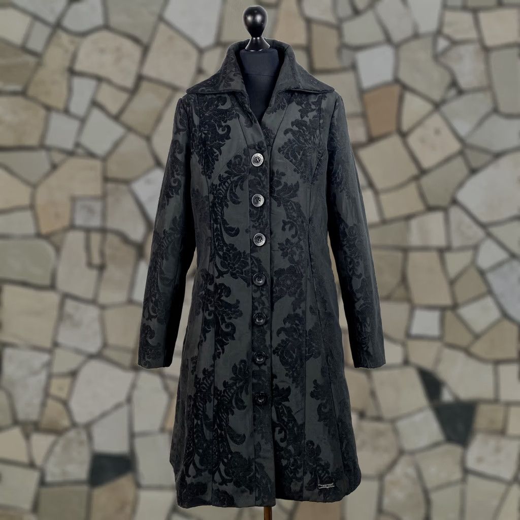 Desigual Desigual Coat Womens 44 Black Cotton Blend Overcoat 44 Womens Desigual Coat Black 36E2003 Size 44 Size M / US 6-8 / IT 42-44 - 1 Thumbnail