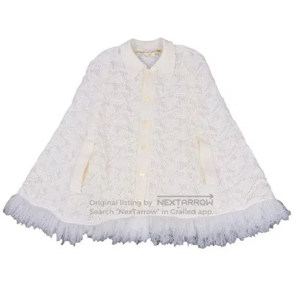 Comme des Garcons Comme Des Garcons White vintage patterned cloak design top Size XS / US 0-2 / IT 36-38 - 2 Thumbnail
