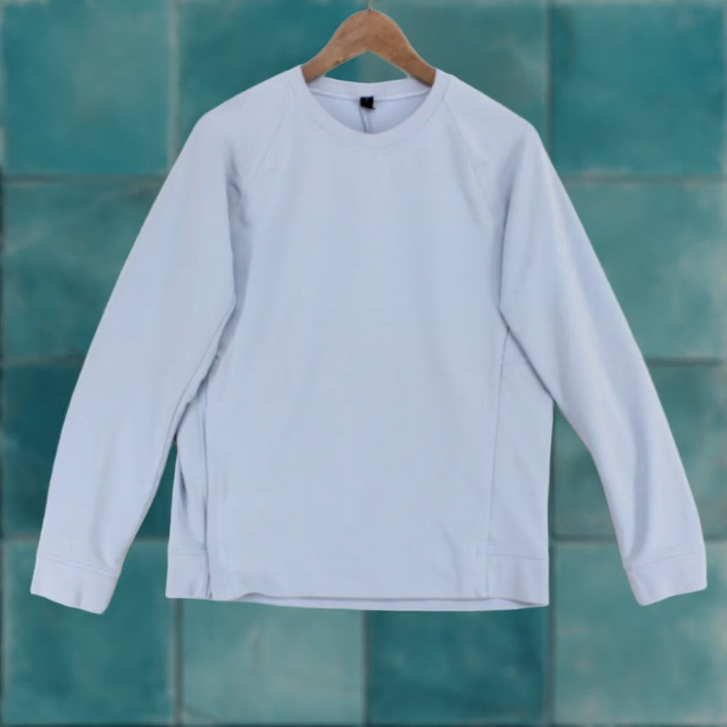 Lululemon Lululemon Sweatshirt Mens S Light Blue Pullover Crewneck City Sweat Raglan Zip Size US S / EU 44-46 / 1 - 1 Thumbnail