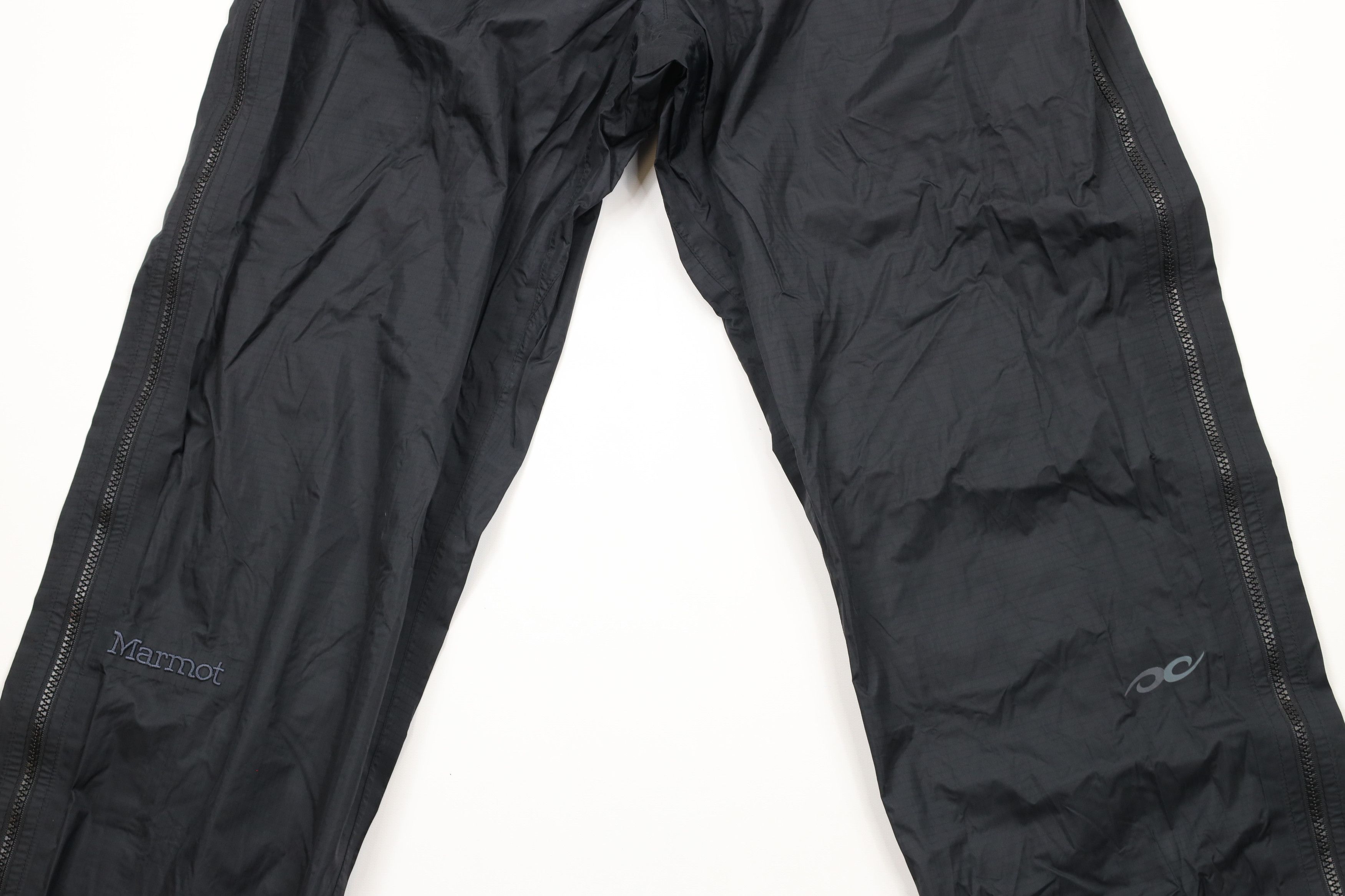 Marmot × Vintage Marmot Ripstop Waterproof Hiking Outdoor Rain Pants Black Size 28" / US 6 / IT 42 - 3 Thumbnail