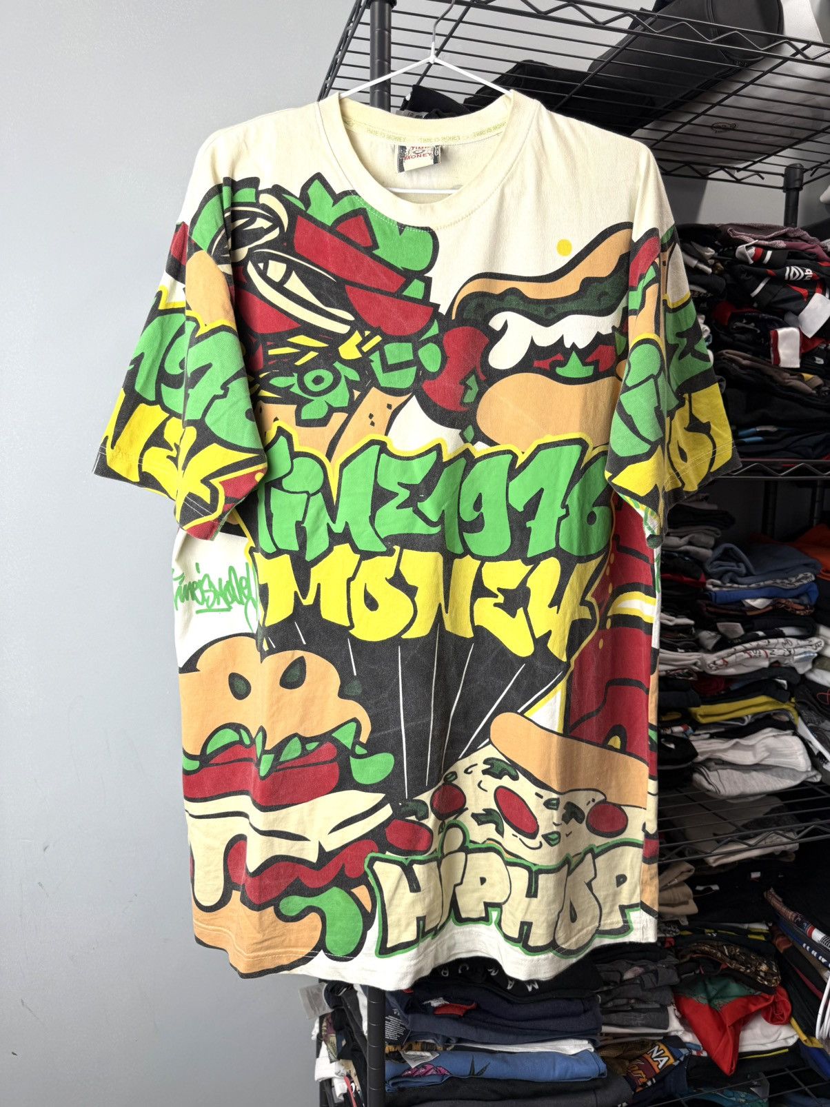 Rap Tees Rare! 1990’s Vintage Graffiti Rap Time Money T Shirt Size US L / EU 52-54 / 3 - 1 Thumbnail
