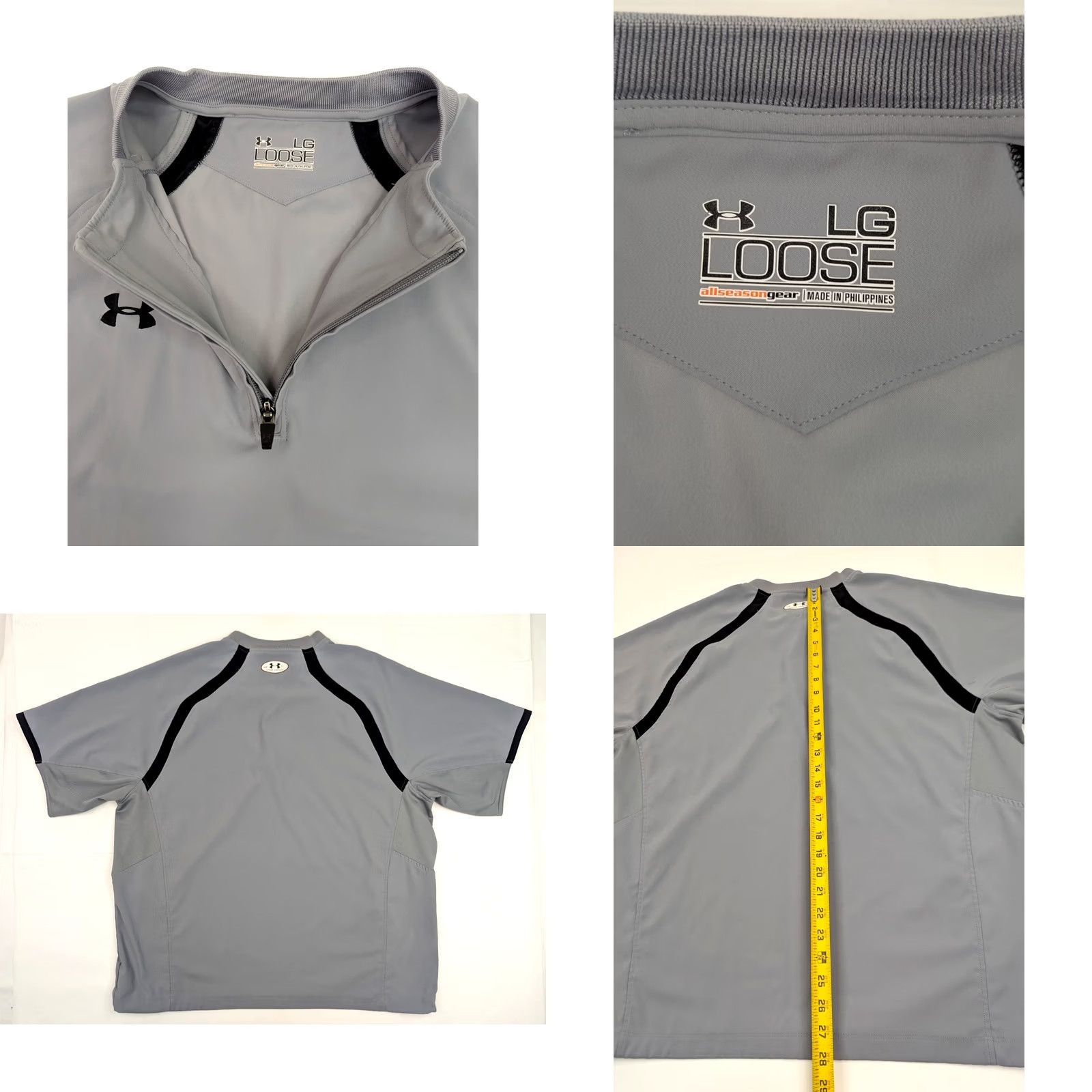 Under Armour Under Armour All Season Gear Loose 1/4 Zip Pullover Jersey Shirt Men L Gray Split-Tailored for Activewear Size US L / EU 52-54 / 3 - 8 Thumbnail
