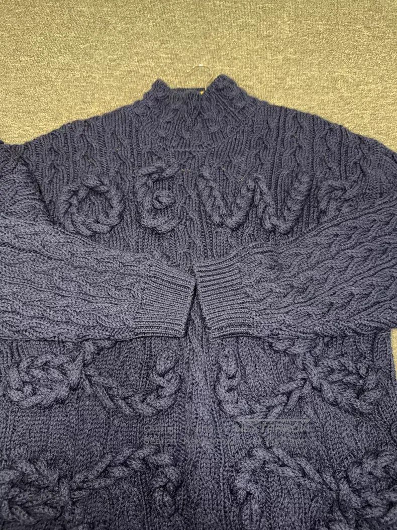 Loewe Loewe Classic cable logo high neck long sleeve sweater, bl Size US XS / EU 42 / 0 - 6 Thumbnail