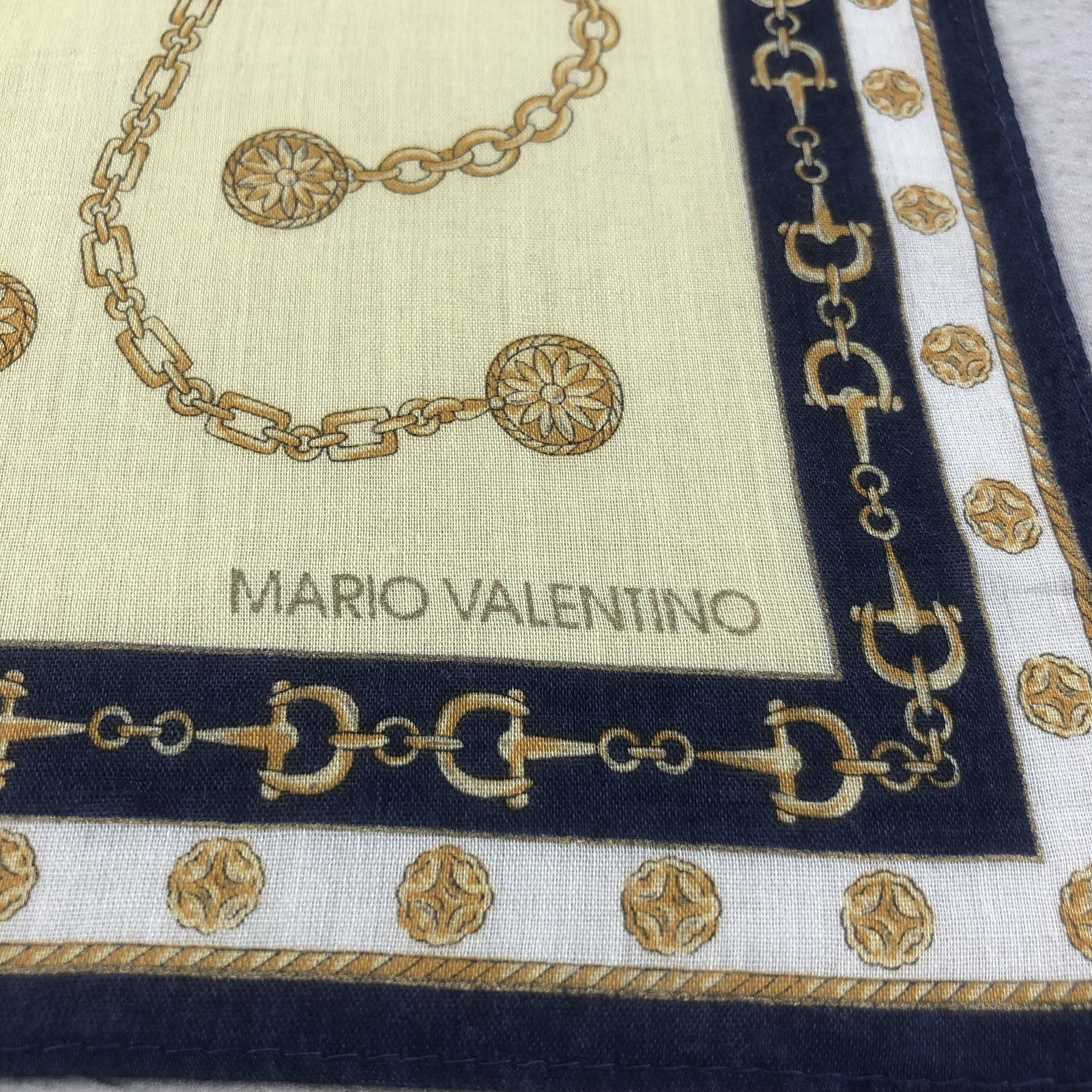 Mario Valentino × Vintage Mario Valentino Handkerchief Neckerchief Bandana H2300 Size ONE SIZE - 4 Thumbnail