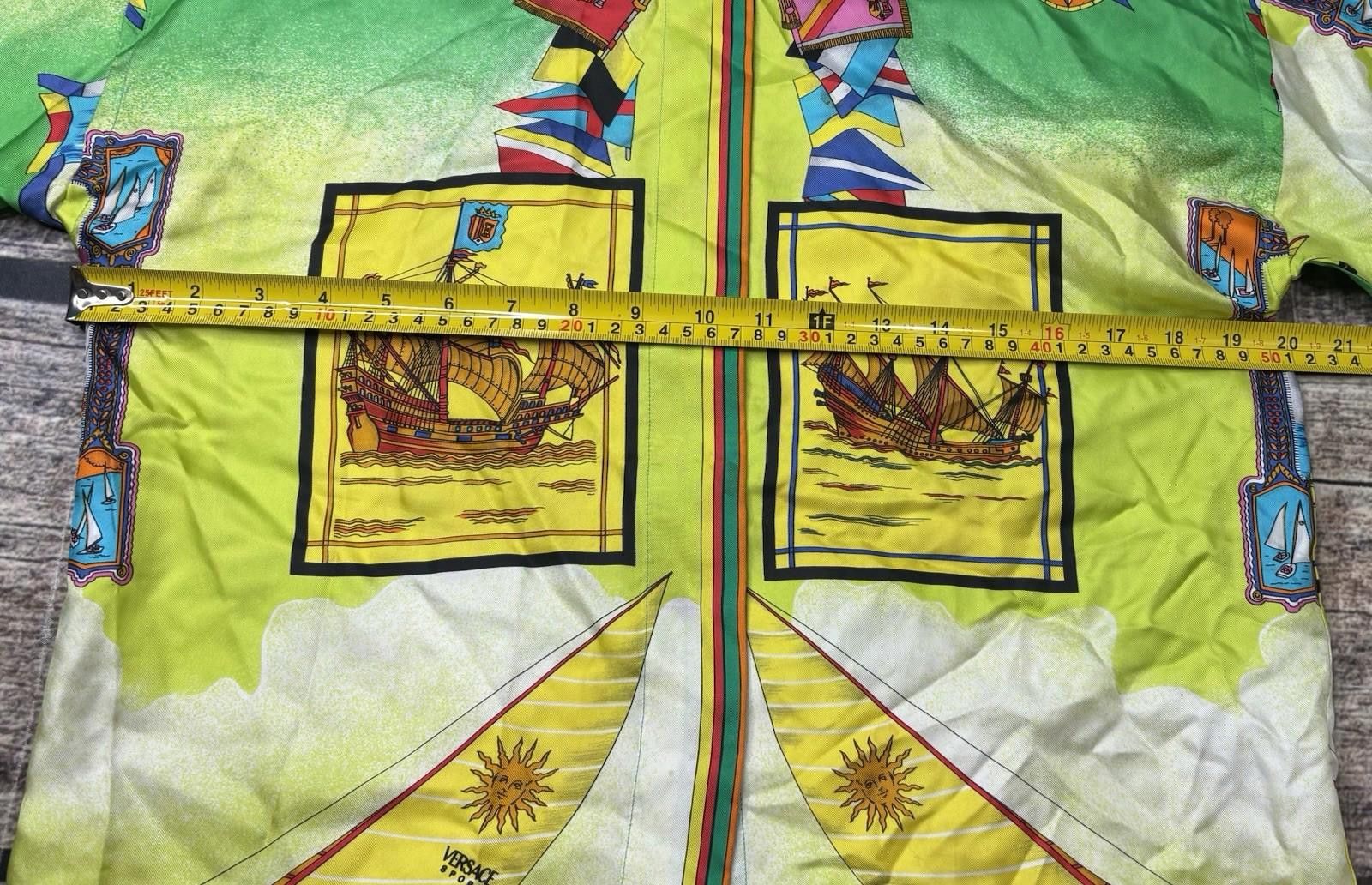 Versace Versace Sport Silk Shirt Mens IT 40 US M Sailboats Sun Italy Size US M / EU 48-50 / 2 - 12 Thumbnail