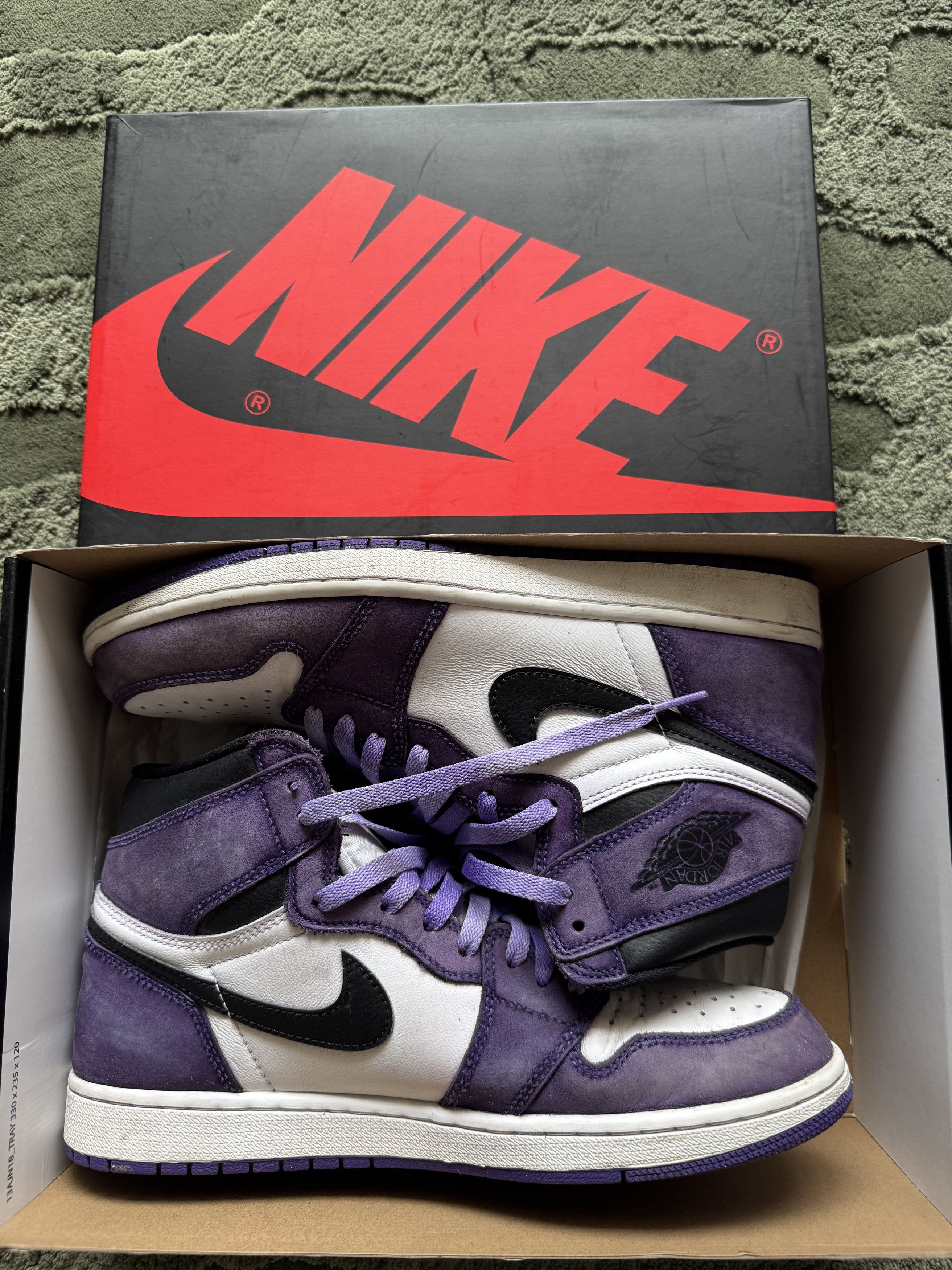 Jordan Brand Air Jordan 1 Retro High OG 'Court Purple 2.0' - Faded Custom Size US 11 / EU 44 - 1 Thumbnail