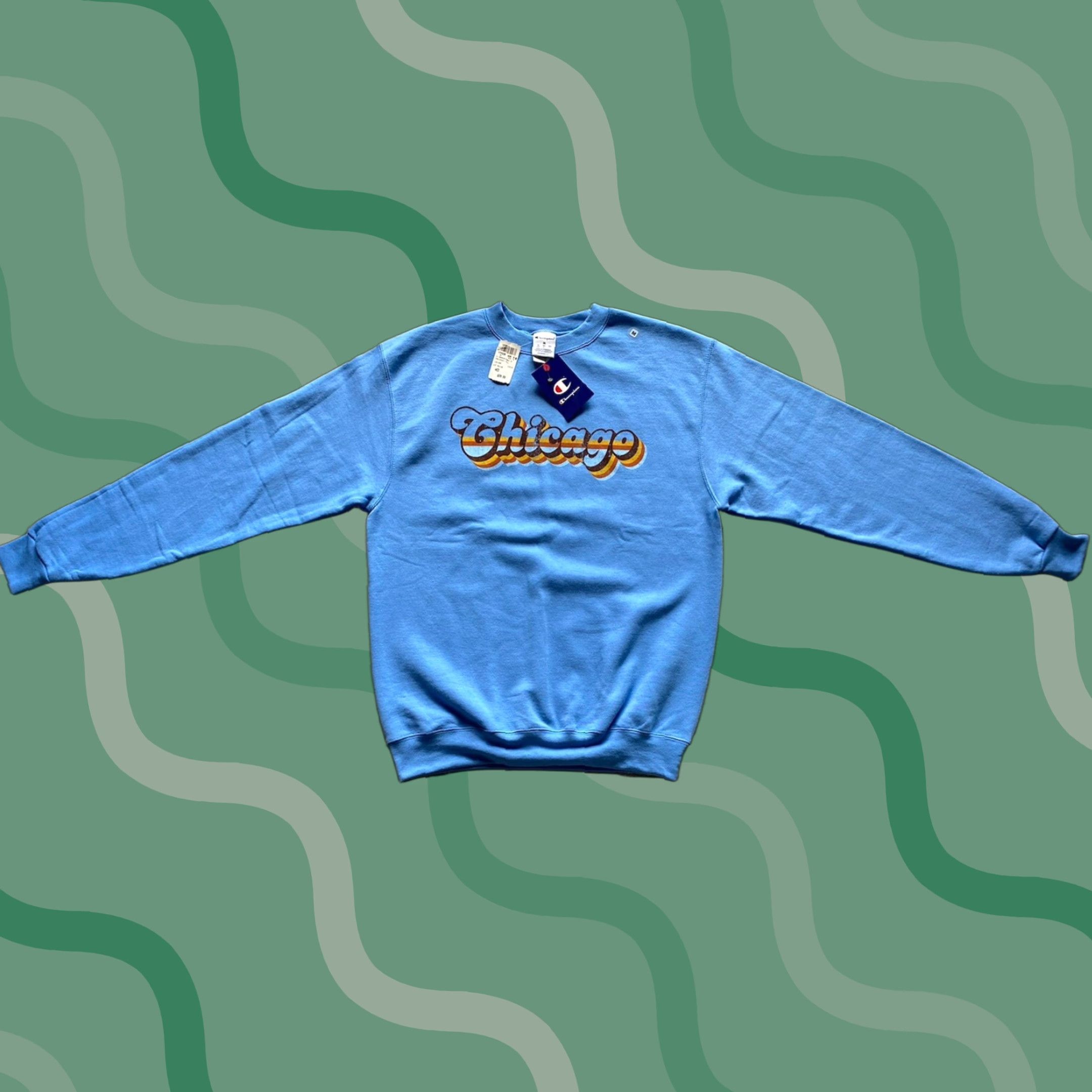Champion VINTAGE? (No) Chicago Champion MEDIUM Sweatshirt Crew Neck Blue NWT Mens M NEW WITH TAGS Size US M / EU 48-50 / 2 - 1 Thumbnail