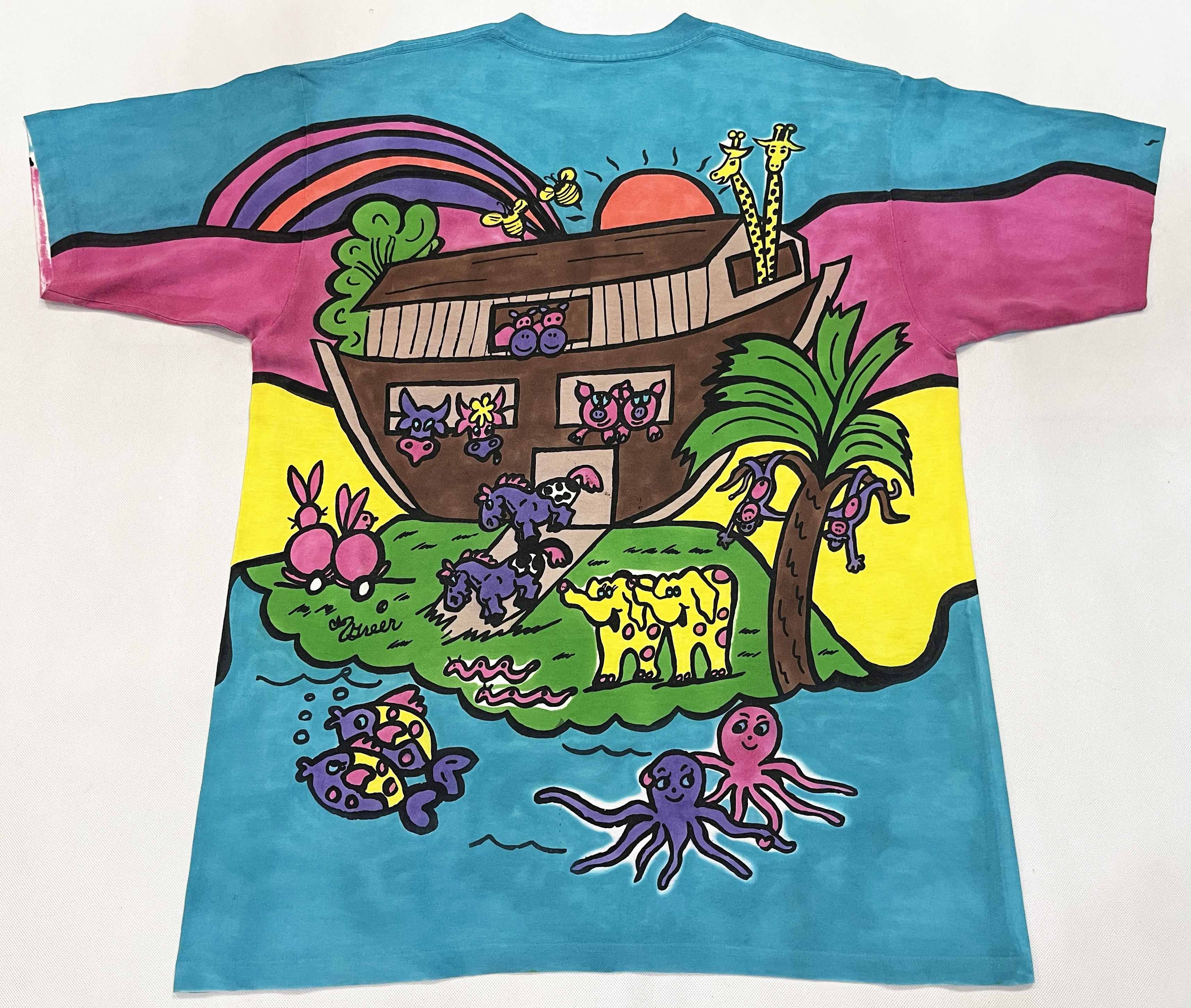 Gildan × Vintage Vintage Noah's Ark Animals Cartoon All Over Print T-Shirt Size US XL / EU 56 / 4 - 8 Thumbnail