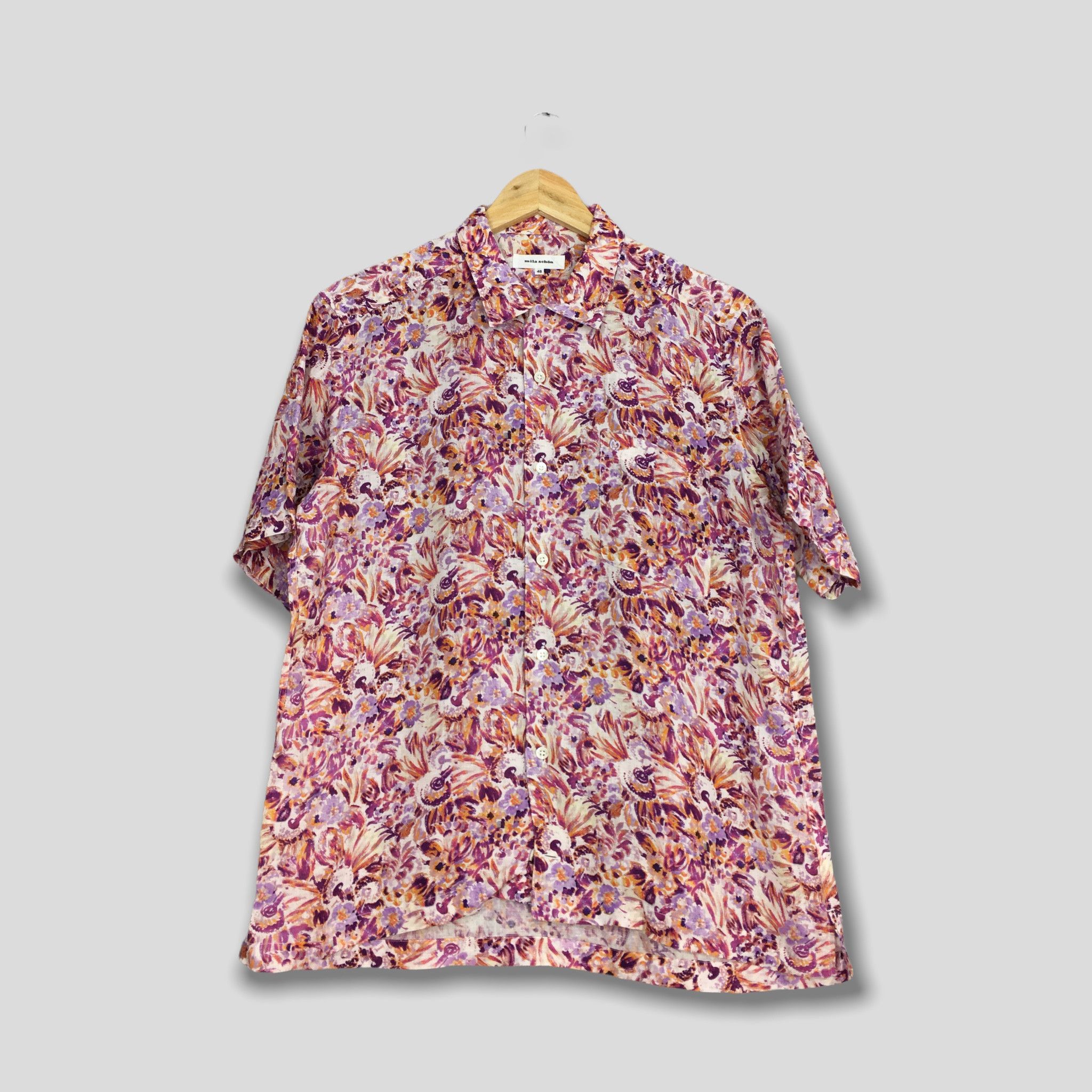 Mila Schon Vintage Mila Schon Hawaiian Aloha Tropical Cotton Shirt Size US M / EU 48-50 / 2 - 1 Thumbnail