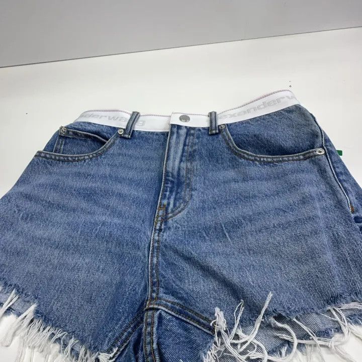 Alexander Wang Alexander Wang Blue Denim High Waisted Shorts - Size 27" / US 4 / IT 40 - 8 Thumbnail