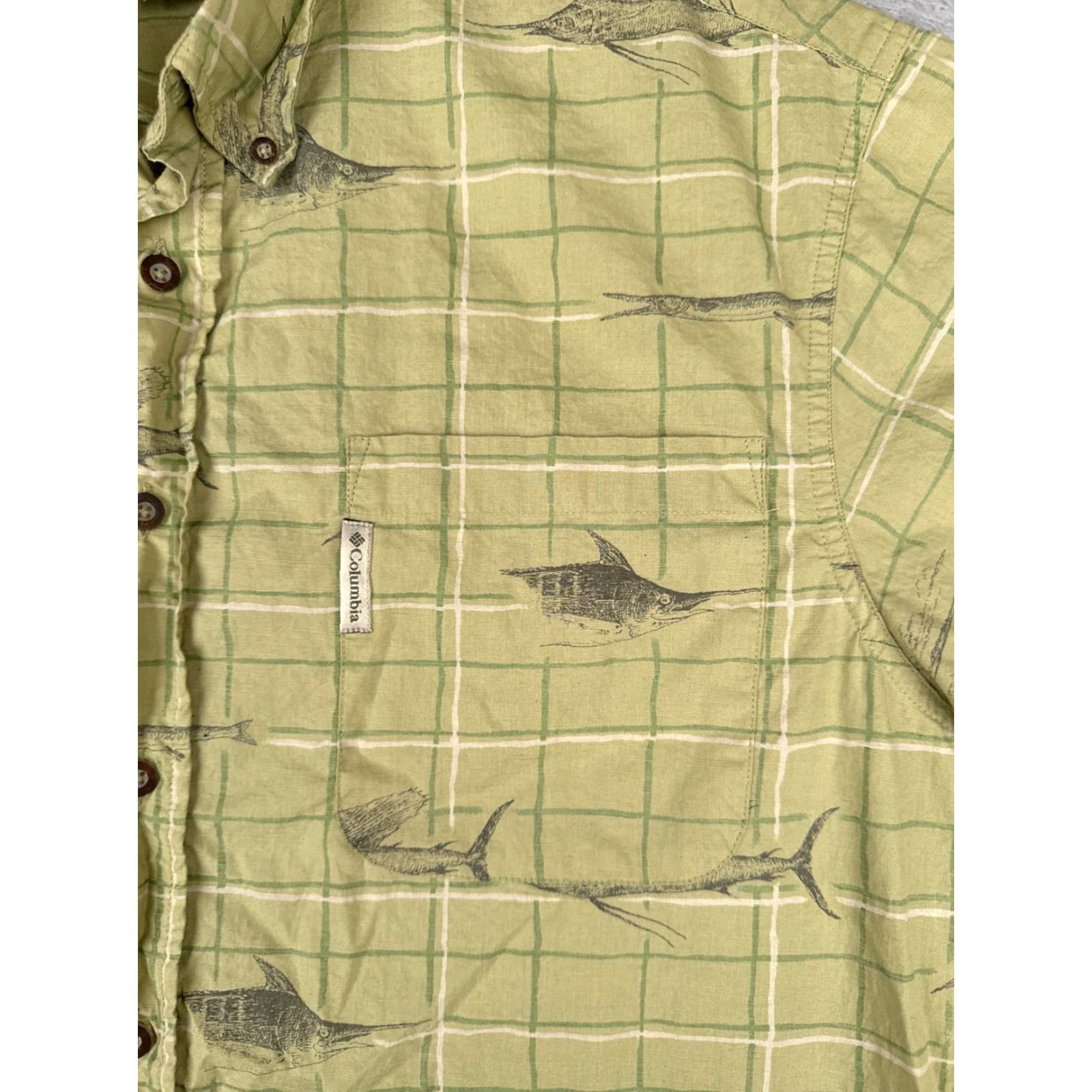 Vintage Columbia Shirt Mens XL Green Plaid Button-Up Casual All Seasons Beach Style, River Lodge Size US XL / EU 56 / 4 - 6 Thumbnail