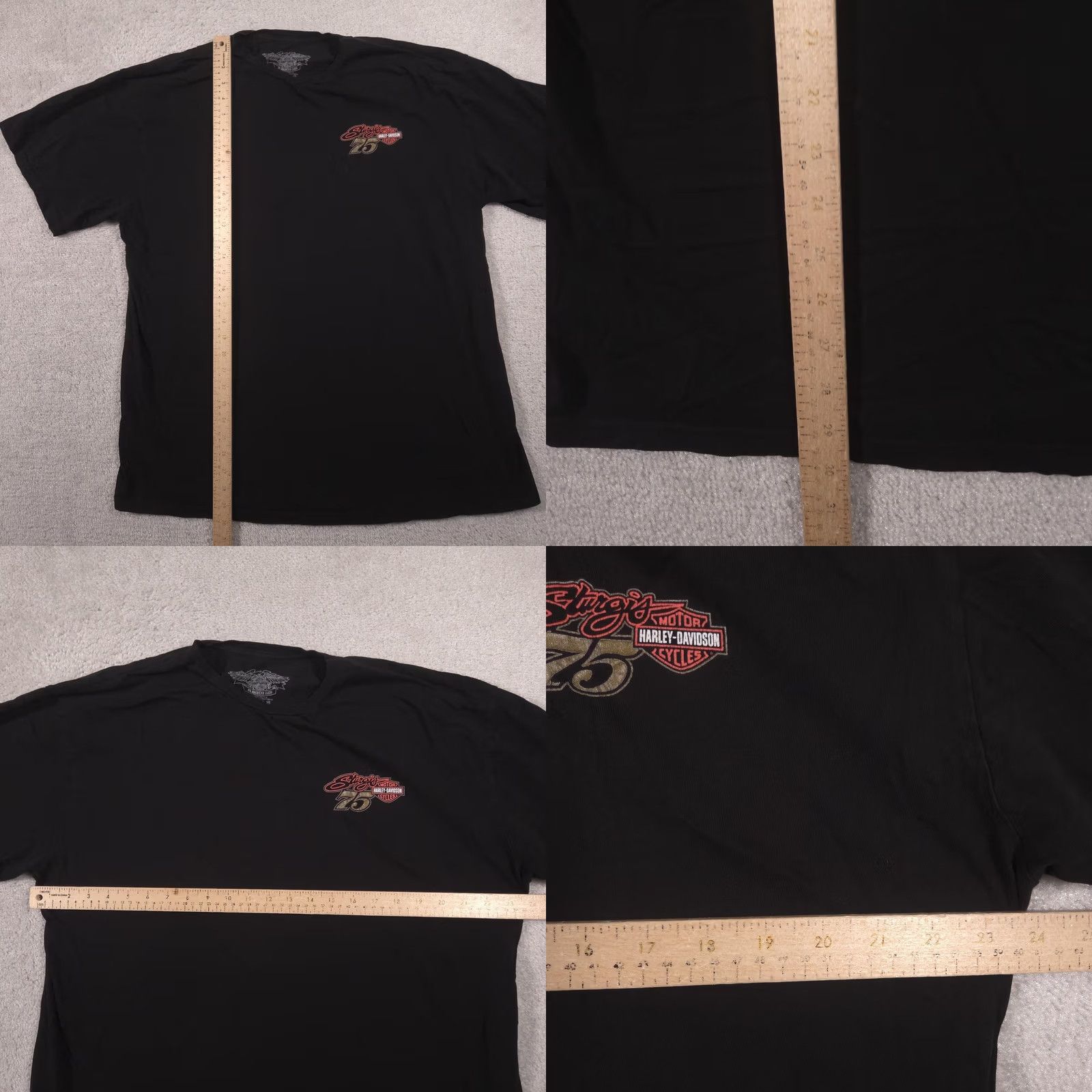 Harley Davidson Harley-Davidson Shirt Mens XL Black Sturgis 75th Anniversary Graphic Tee Tagless Size US XL / EU 56 / 4 - 8 Thumbnail