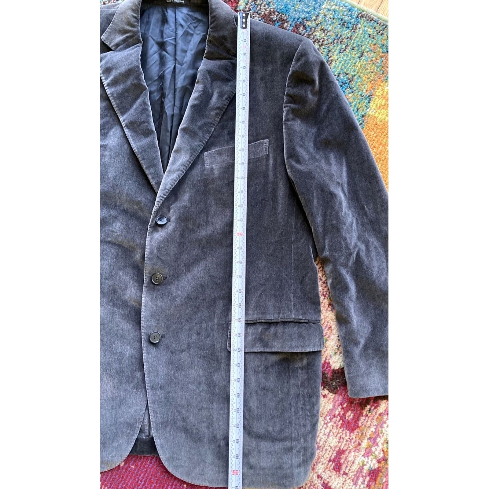 Ermenegildo Zegna Ermenegildo Zegna Sport Coat Mens 48R Gray Corduroy Cashmere Cotton Jacket Size US M / EU 48-50 / 2 - 4 Thumbnail