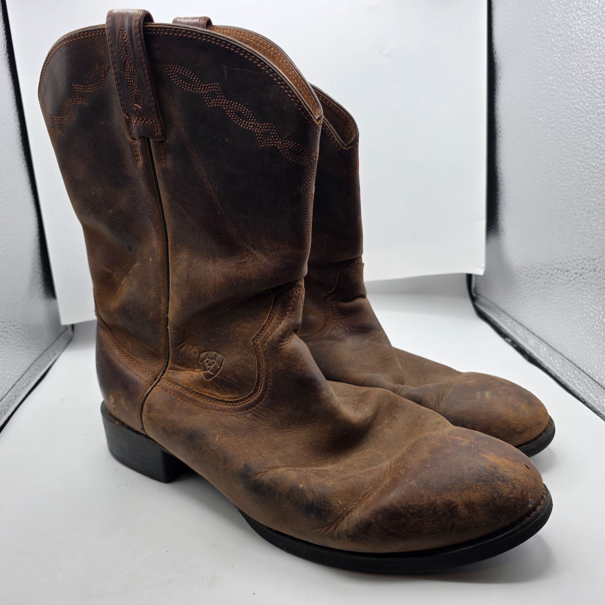 Ariat Ariat Heritage Roper Mens Size 14EE Western Leather Boots Br Size US 14 / EU 47 - 1 Thumbnail