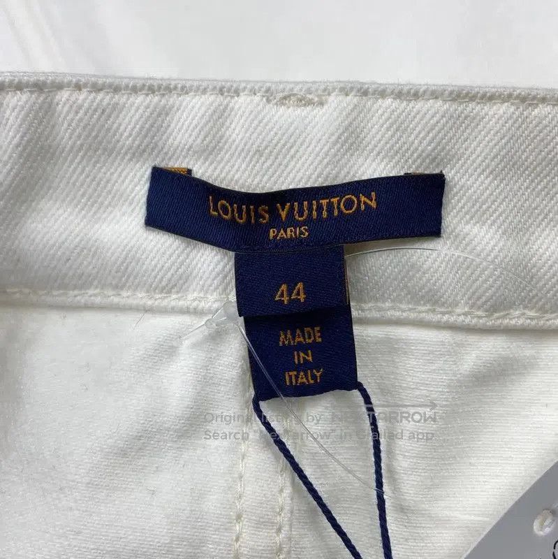 Louis Vuitton Louis Vuitton White Cotton Midi Skirt . Size 39" - 3 Thumbnail
