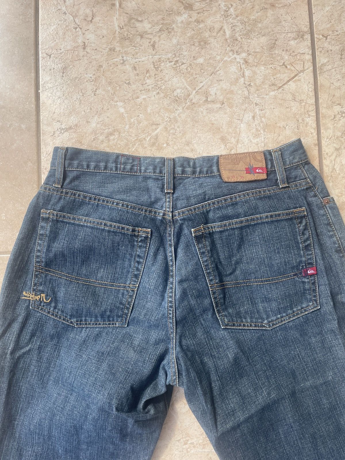 Quiksilver *VINTAGE* QUIKSILVER JEANS ~NATURAL FADE~ Size US 33 - 1 Thumbnail