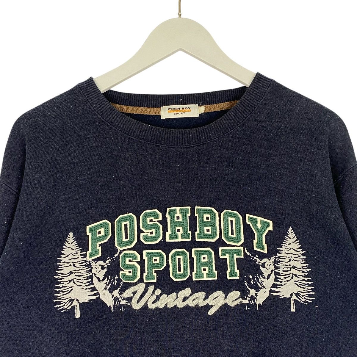 Vintage Vintage Posh Boy Sweatshirt Crewneck Pullover Navy Blue Size US M / EU 48-50 / 2 - 4 Thumbnail