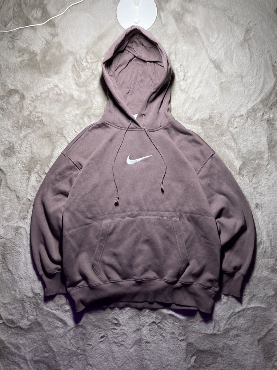 Nike × Vintage ⛩️Nike Hoodie Center Logo Brown Vintage Y2K Baggy Oversize ⛩️ Size US M / EU 48-50 / 2 - 2 Thumbnail
