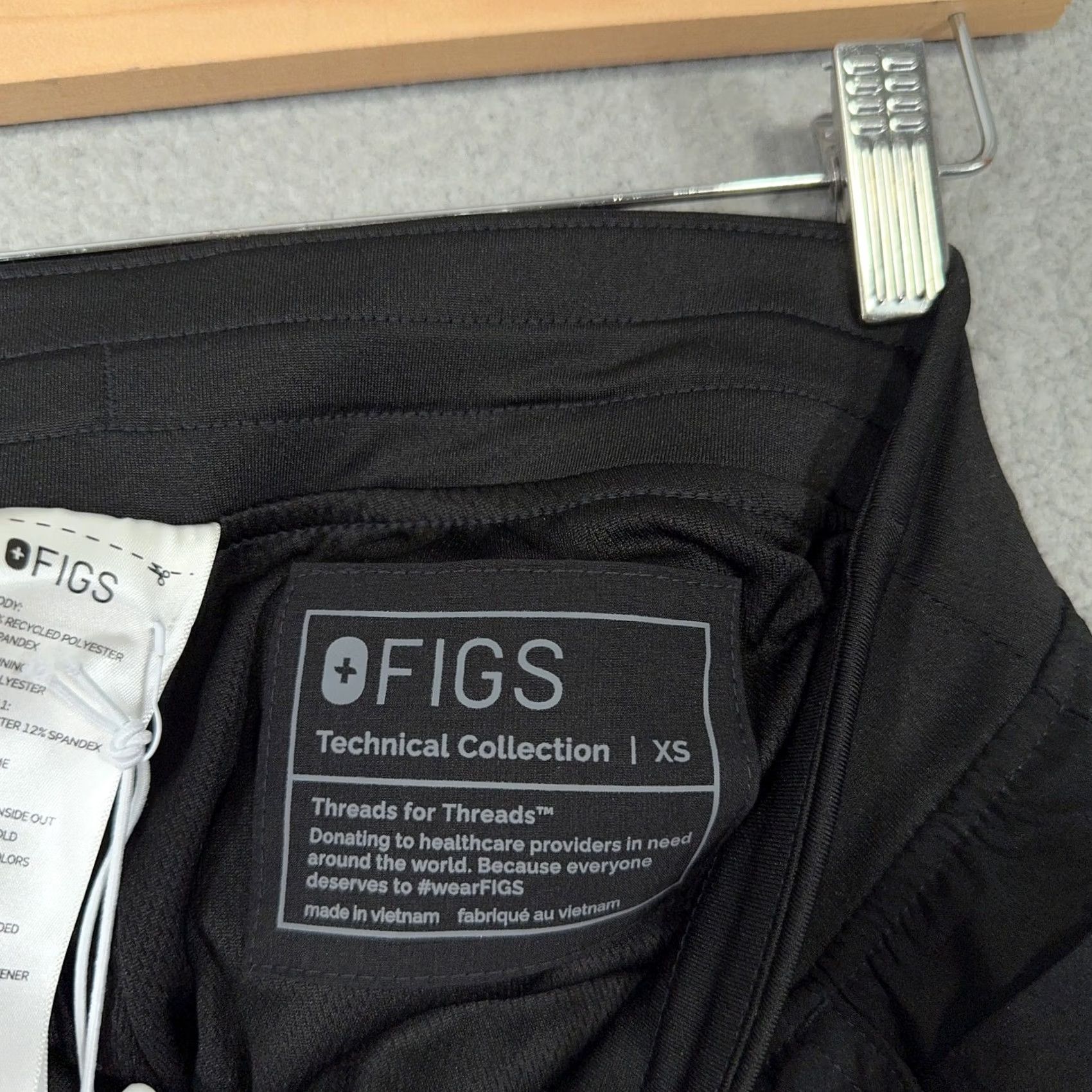 Vintage FIGS Yola Pants Womens XS Black FreeX Lined Scrub Technical Collection Medical Nursing Size 26" / US 2 / IT 38 - 3 Thumbnail