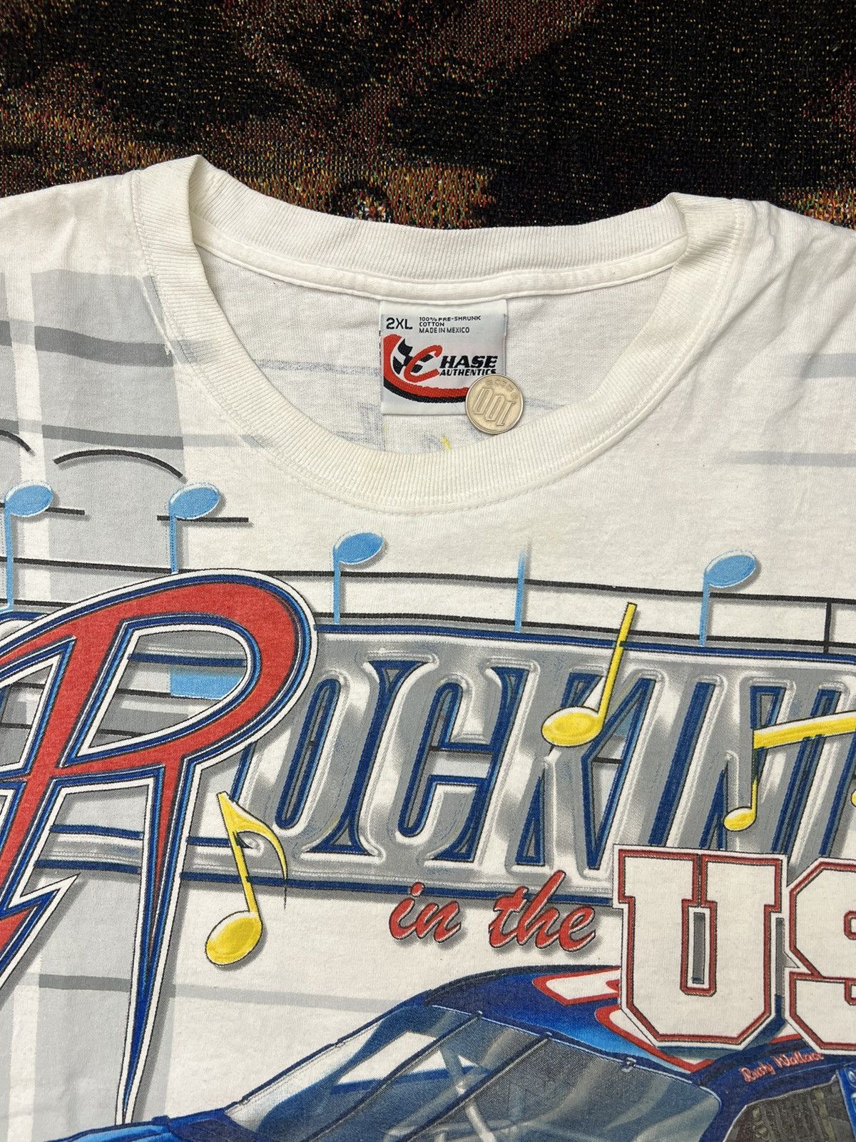 NASCAR Vintage NASCAR Rusty Wallace Rockin' USA AOP Tee Size US XXL / EU 58 / 5 - 4 Thumbnail