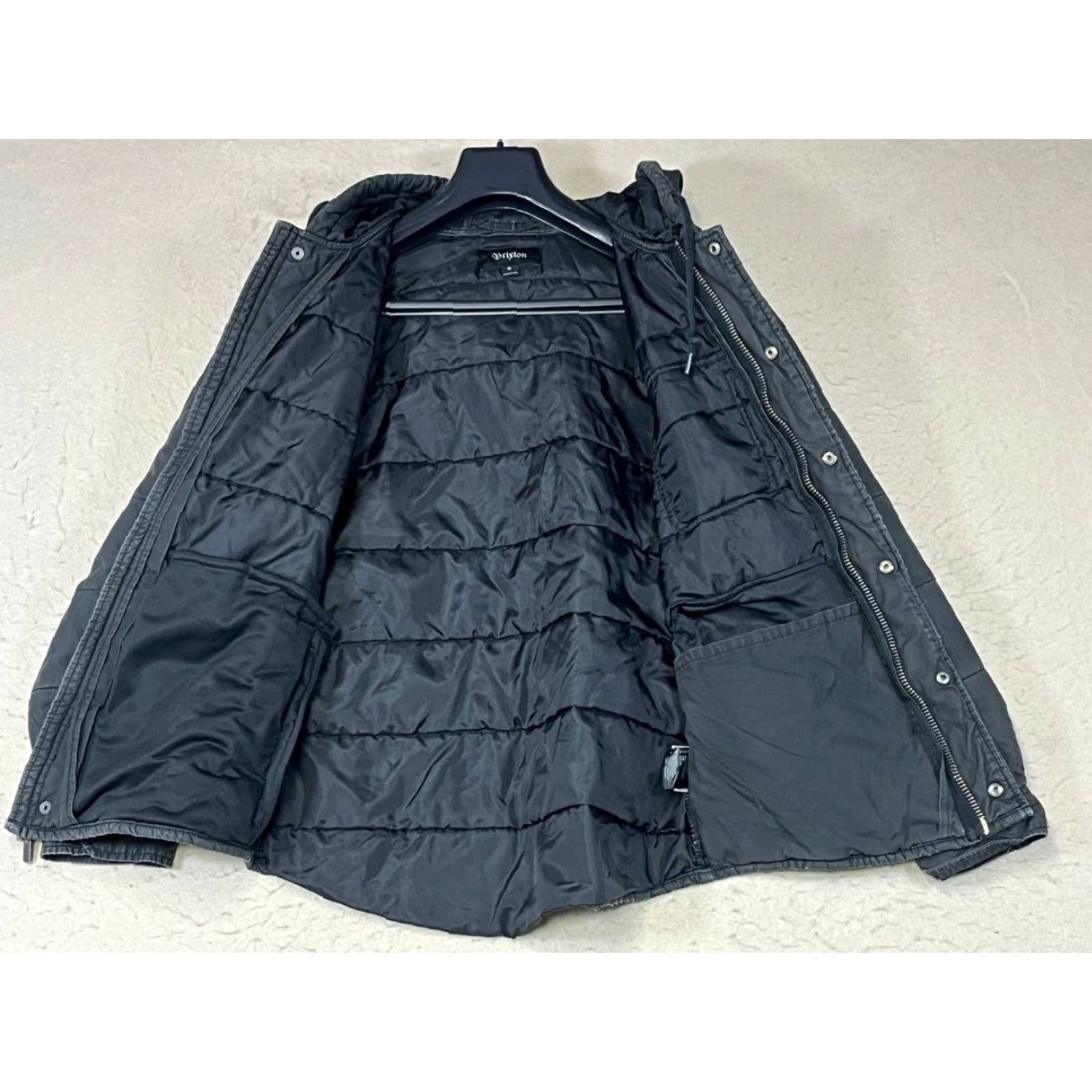 Brixton Brixton Bomber Jacket Hooded Zip Up Black Small Men’s Jacket Size US S / EU 44-46 / 1 - 3 Thumbnail