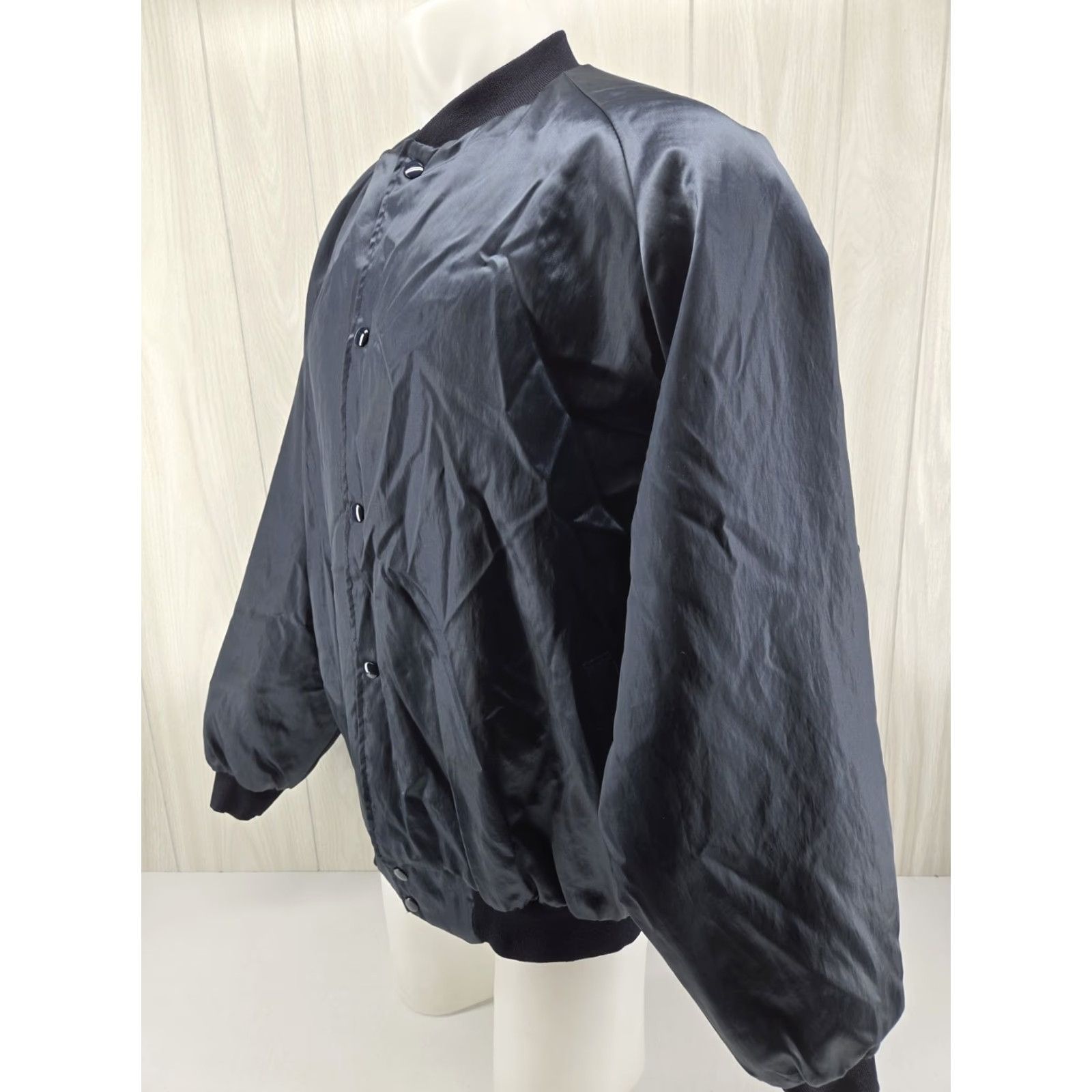 Vintage VINTAGE UAW Satin Jacket Local 1413 Huntsville AL 2XL Blue Embroidered Logo Westark Bomber Jacket Mens Size US XXL / EU 58 / 5 - 4 Thumbnail