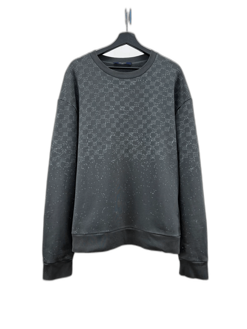 Louis Vuitton Louis Vuitton Embroidered Sweatshirt in Gray Size US XXL / EU 58 / 5 - 1 Thumbnail