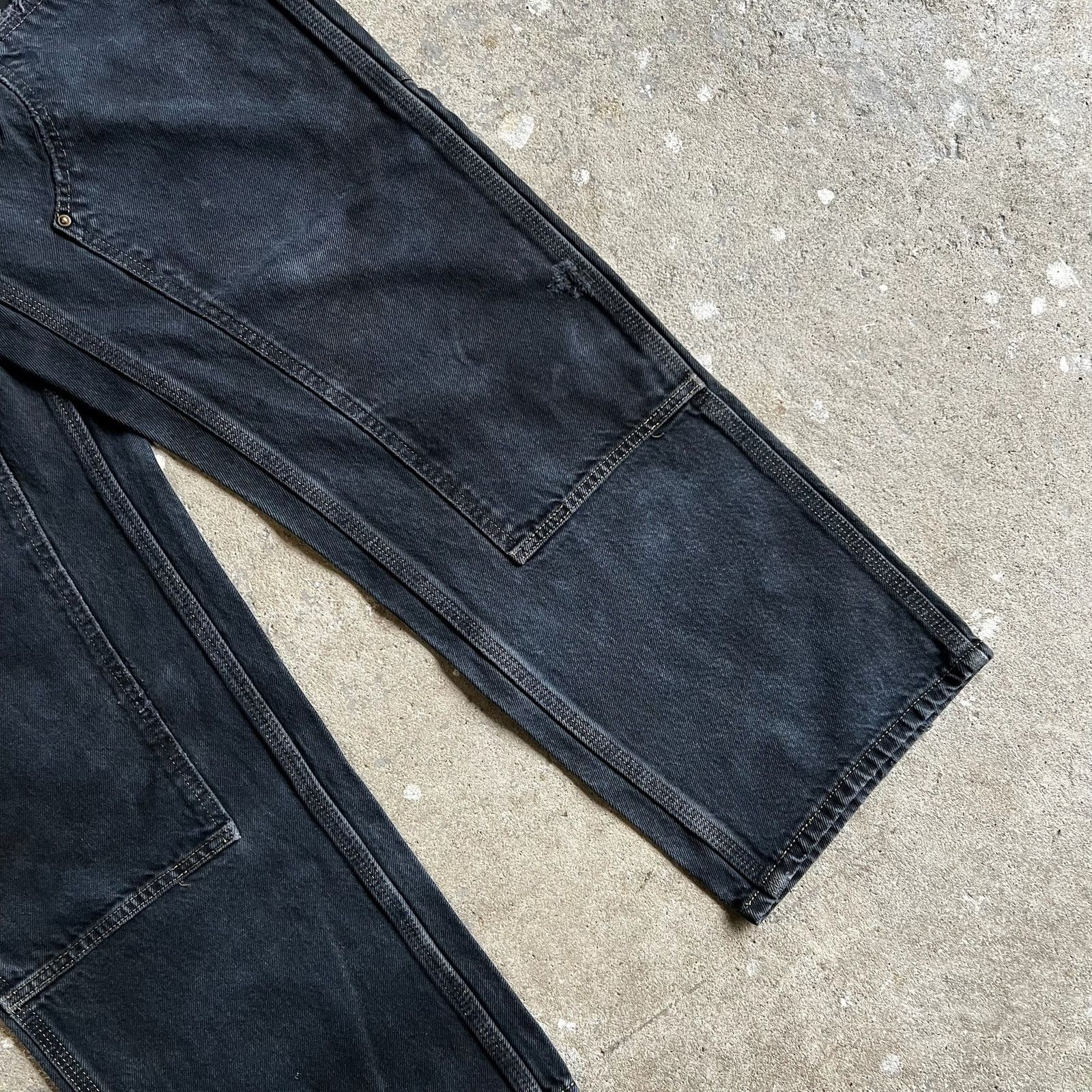 Carhartt × Vintage Carhartt denim black double knee work wear carpenter pants Size US 31 - 4 Thumbnail