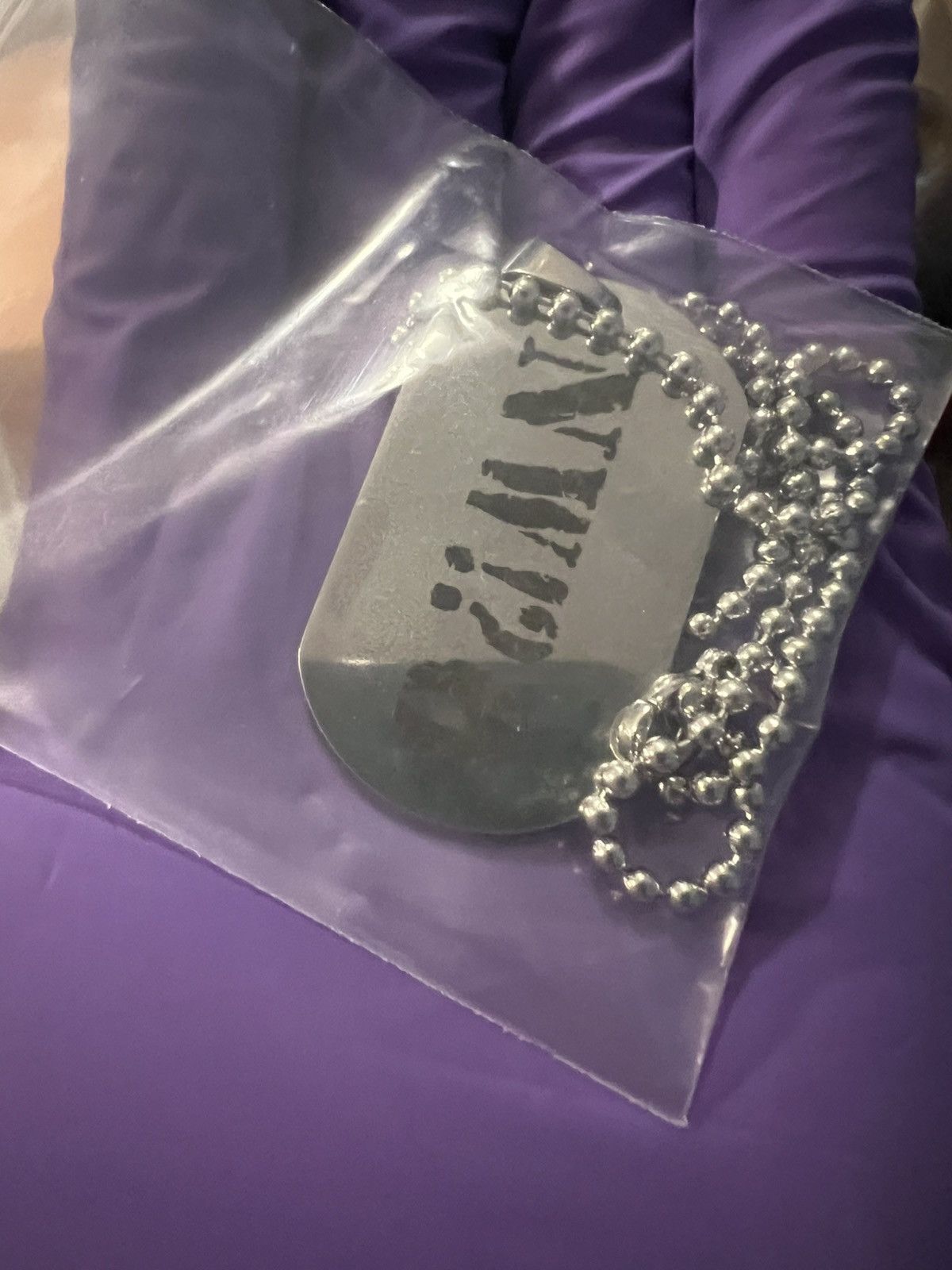 Sterling Silver Dog Tag Necklace Size ONE SIZE - 6 Thumbnail