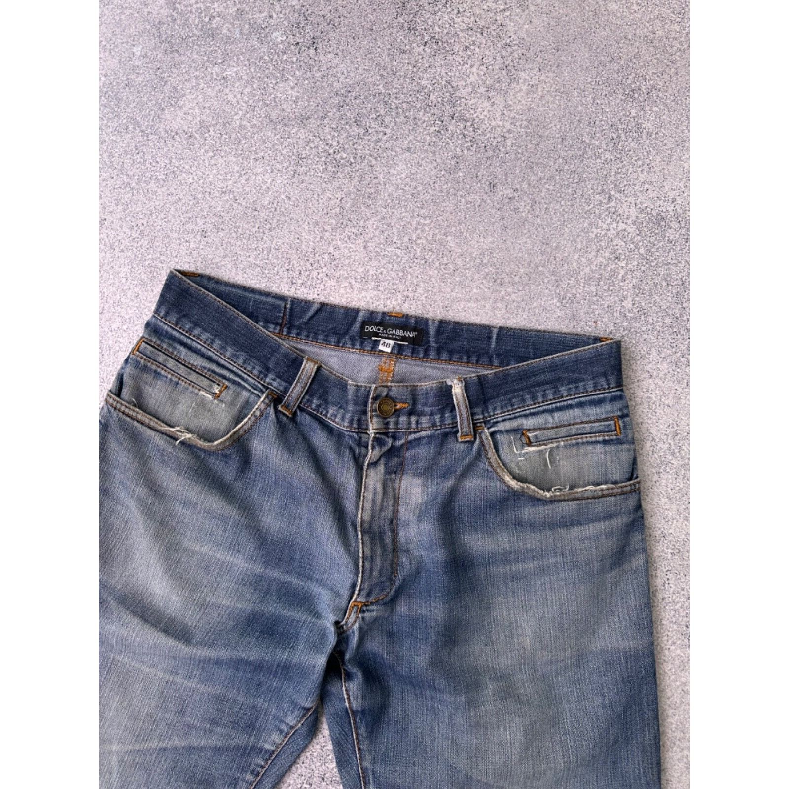 Dolce & Gabbana VTG Dolce&Gabbana Dirty Denim Shorts Size US 30 / EU 46 - 11 Thumbnail