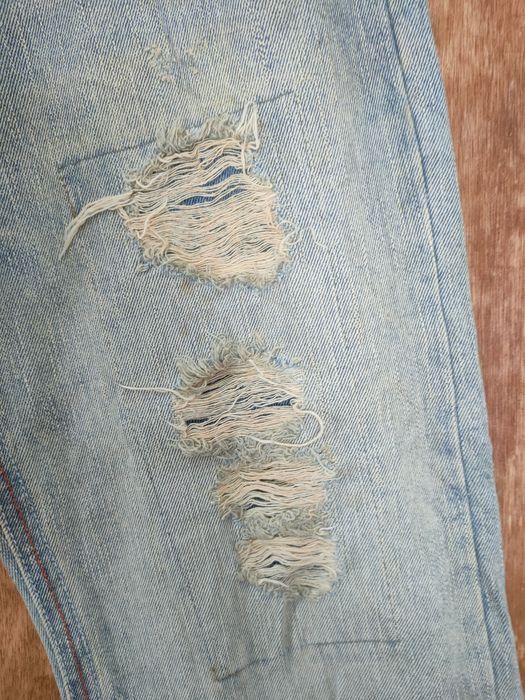 Japanese Brand Blue Moon blue distressed denim jeans pants #46-088DLL Size 30" / US 8 / IT 44 - 2 Thumbnail