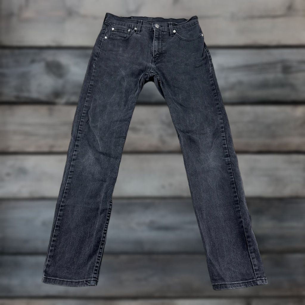 Levi's Levi's 502 Jeans Men 30x32 Black Tapered Leg Stretch Denim Modern Fit Regular Dark Wash Size US 30 / EU 46 - 1 Thumbnail