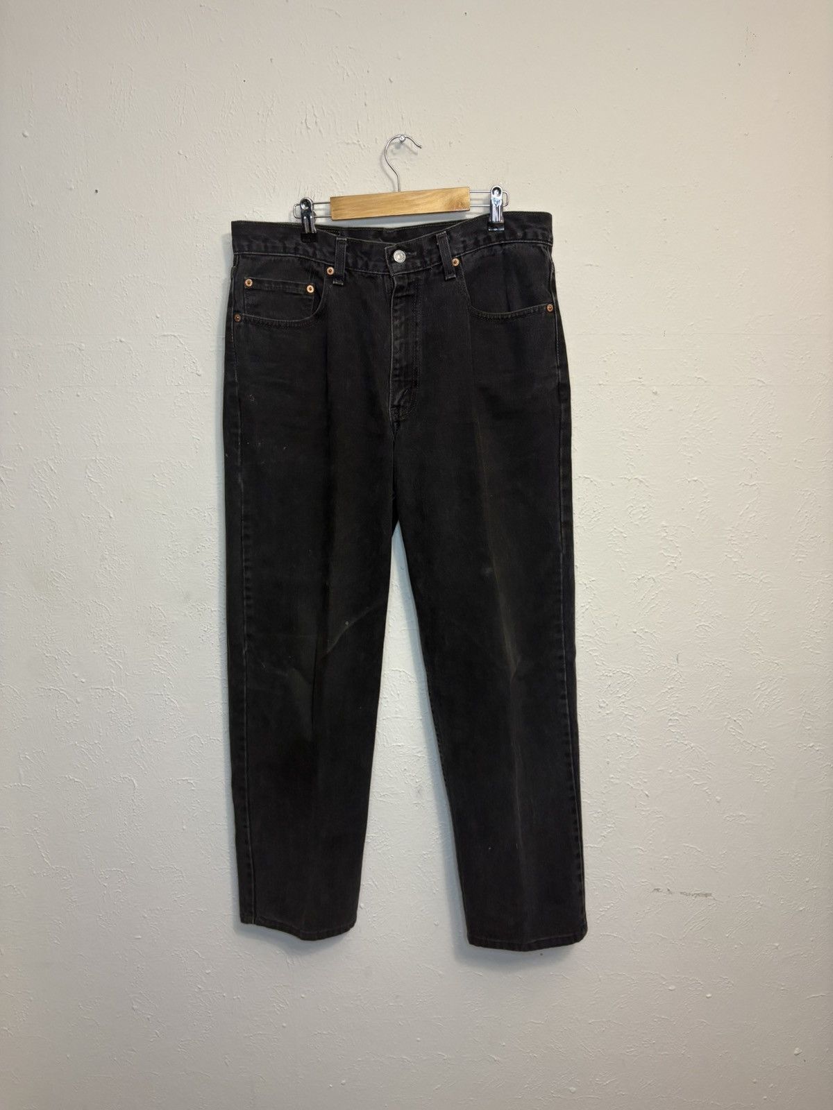 Levi's Vintage Levis 550 34x32 made in the USA black denims Size US 34 / EU 50 - 3 Thumbnail
