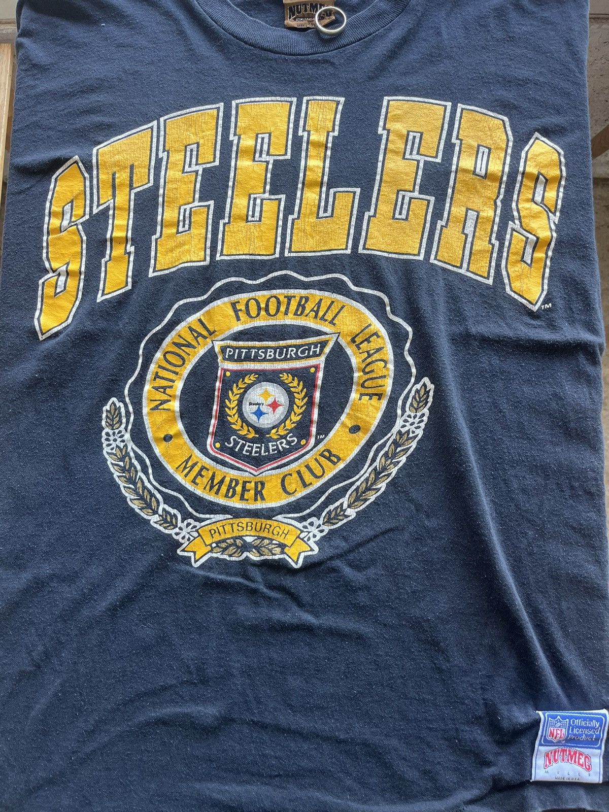 NFL × Nutmeg × Vintage Vintage Pittsburgh Steelers NFL Team 90’s Tshirt Size US XL / EU 56 / 4 - 5 Thumbnail