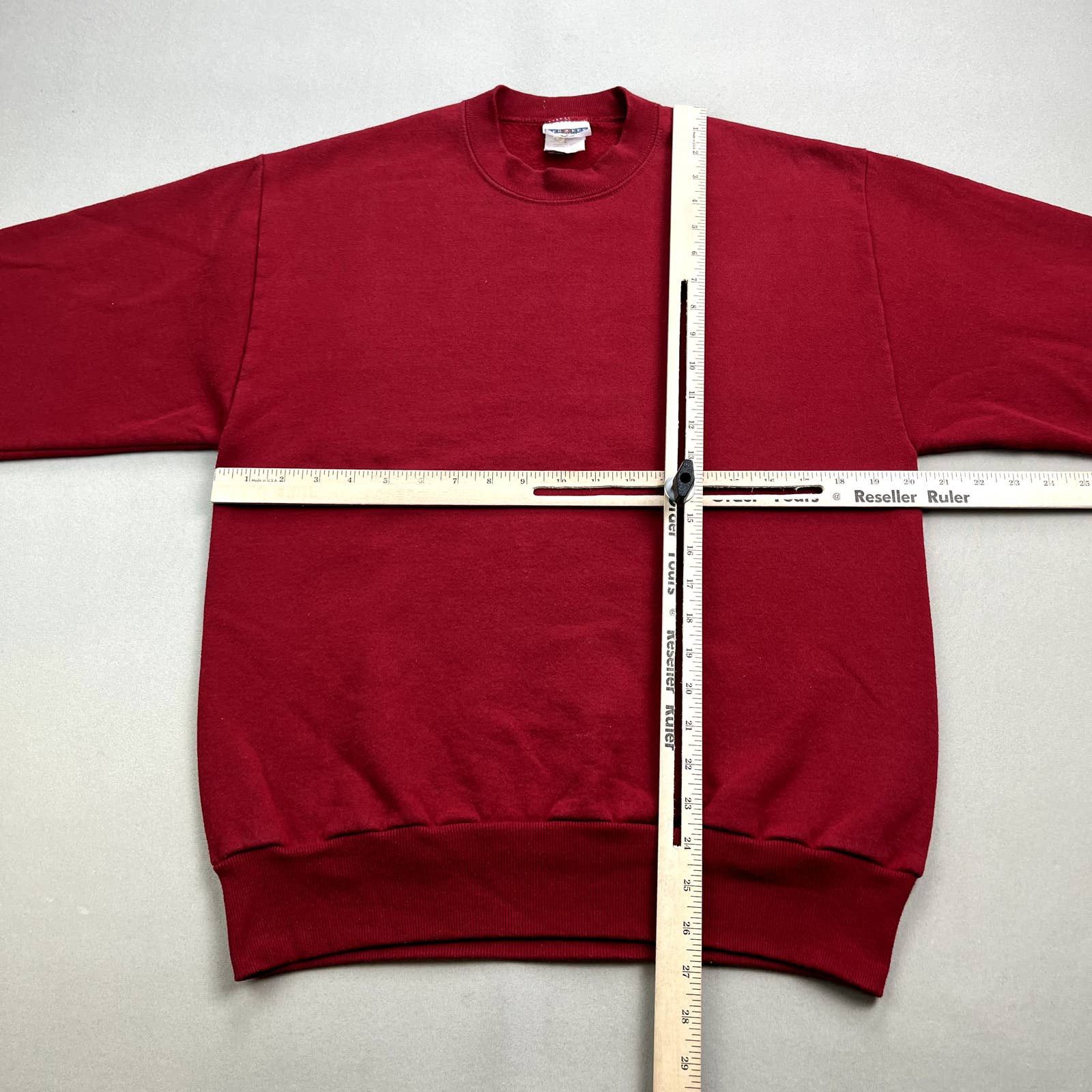 Jerzees × Vintage Vintage Red Sweatshirt Medium Jerzees Blank Basic Crewneck Size US M / EU 48-50 / 2 - 7 Thumbnail